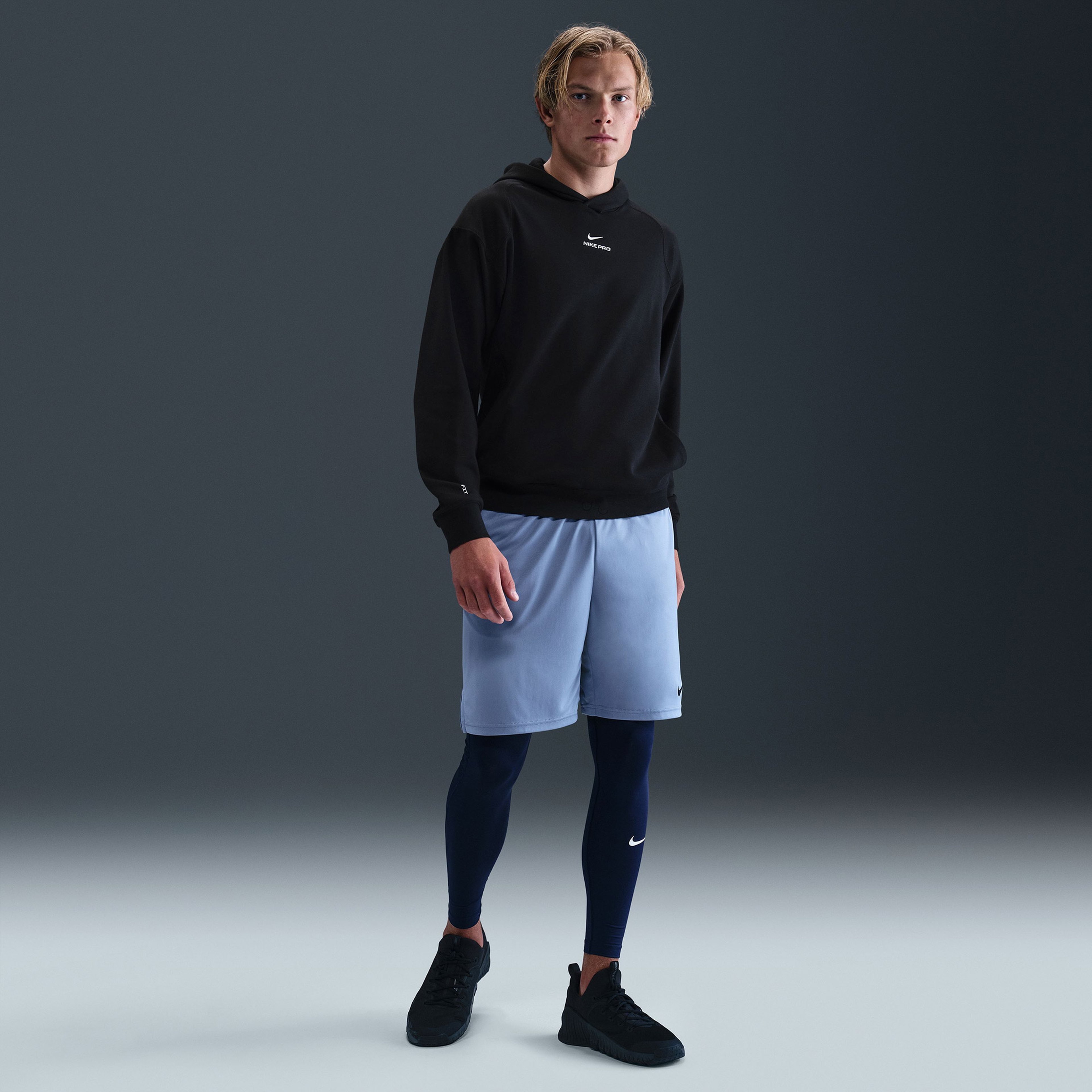 Nike Pro Dri-Fit Midlayer Erkek Siyah Sweatshirt