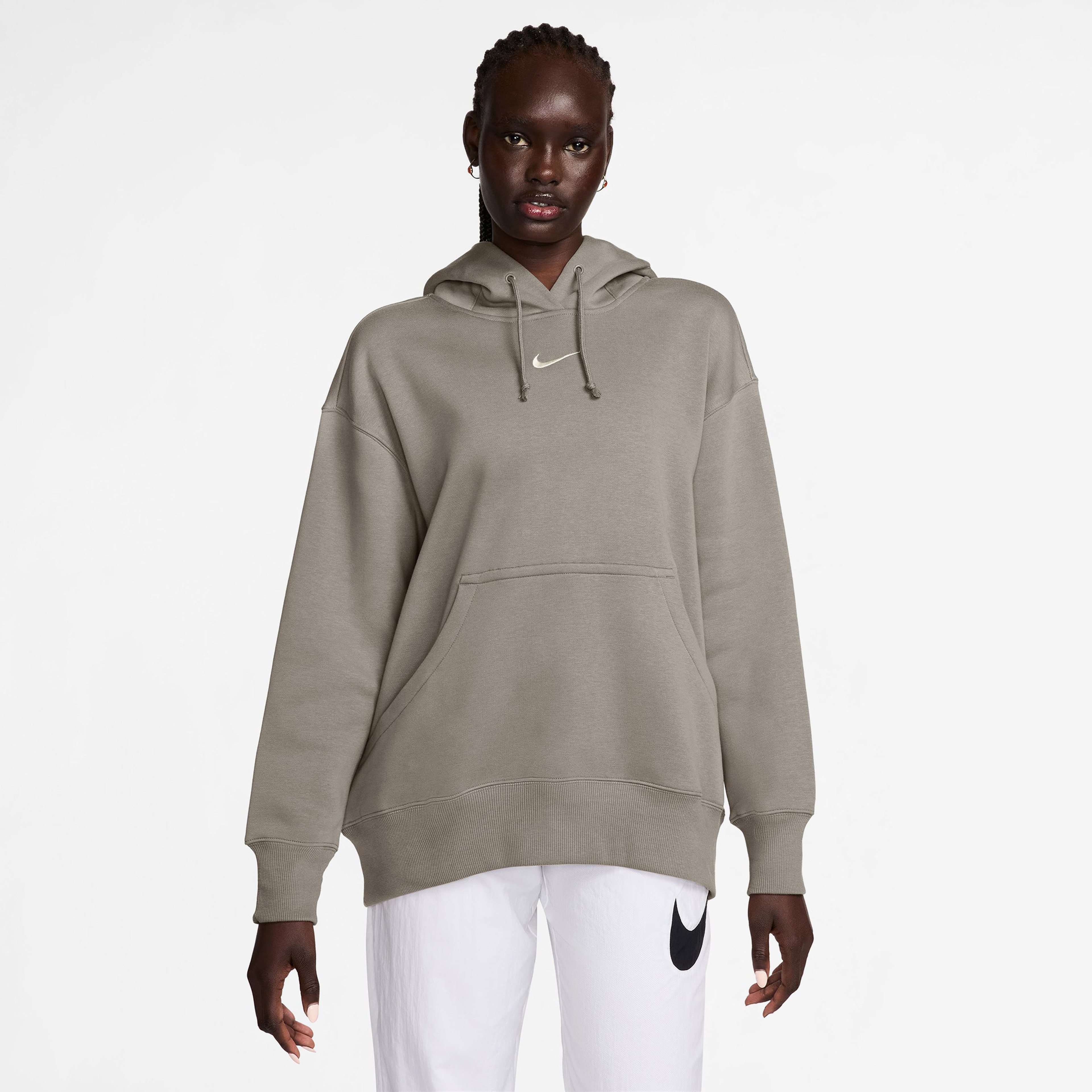 Nike Sportswear Phoenix Fleece Kadın Gri Sweatshirt