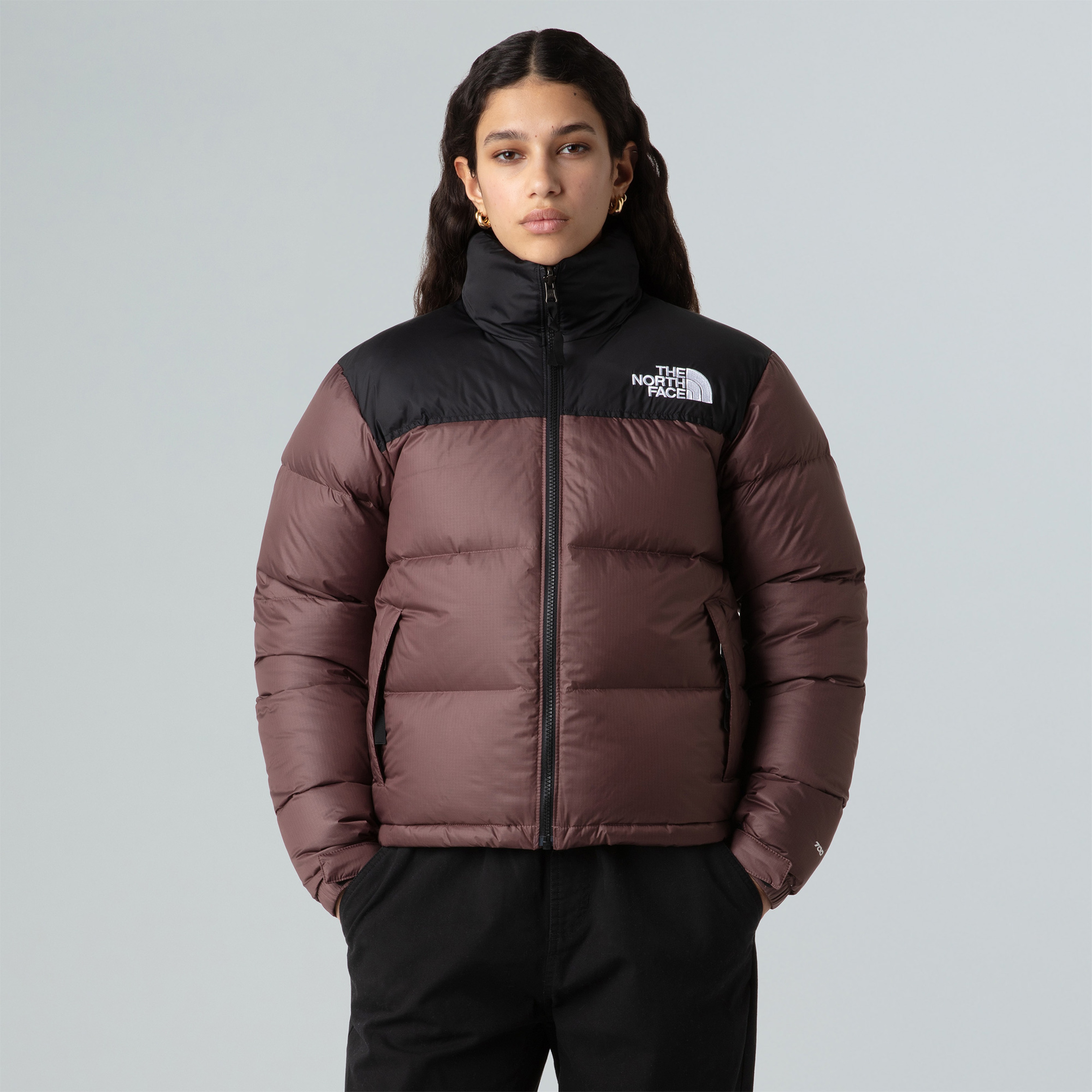 The North Face Kadın 1996 Retro Nuptse Mürdüm/Siyah Mont
