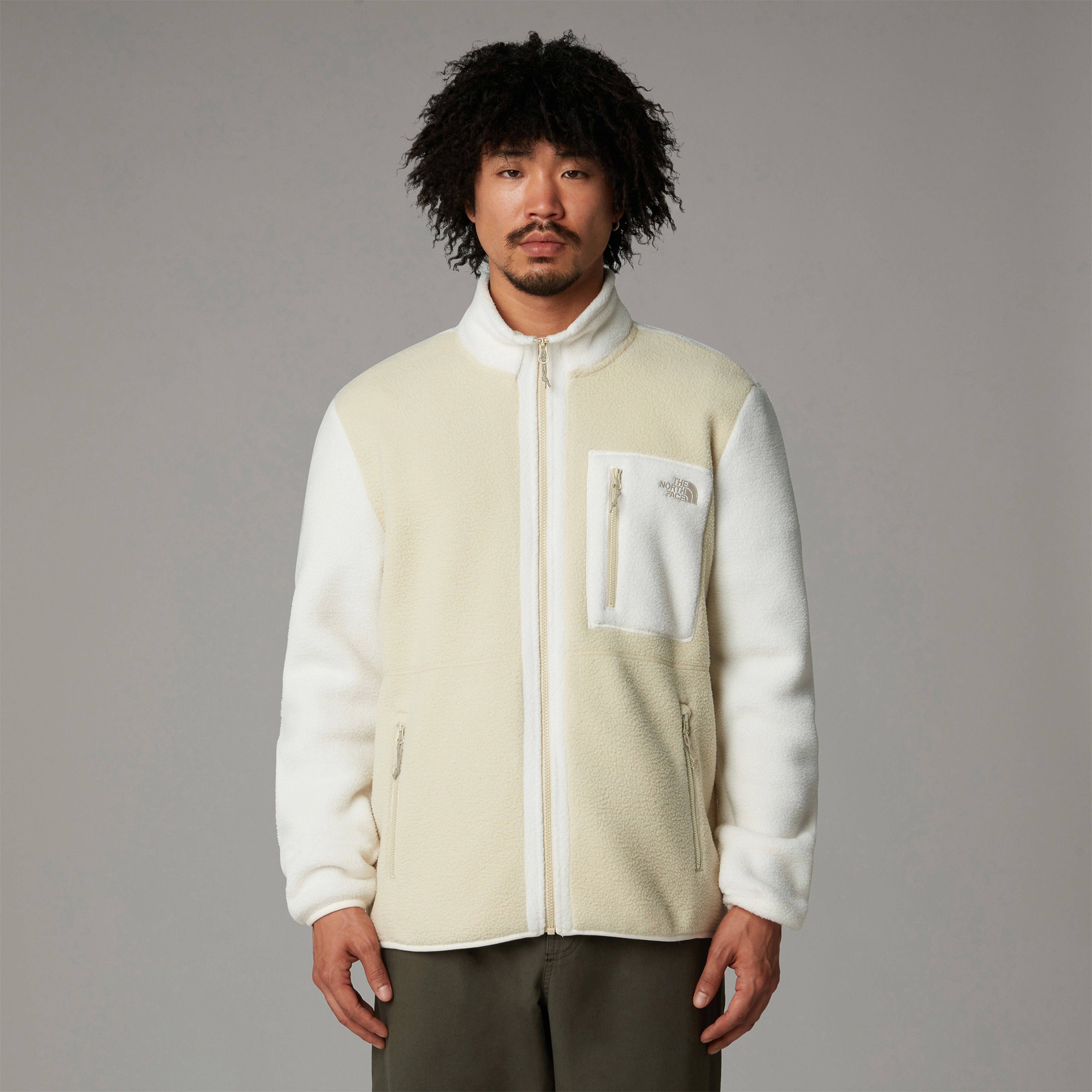 The North Face Erkek Yumiori Krem Fermuarlı Polar Mont