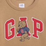 Gap V-Fa Logo Crew Çocuk Kahverengi Sweatshirt