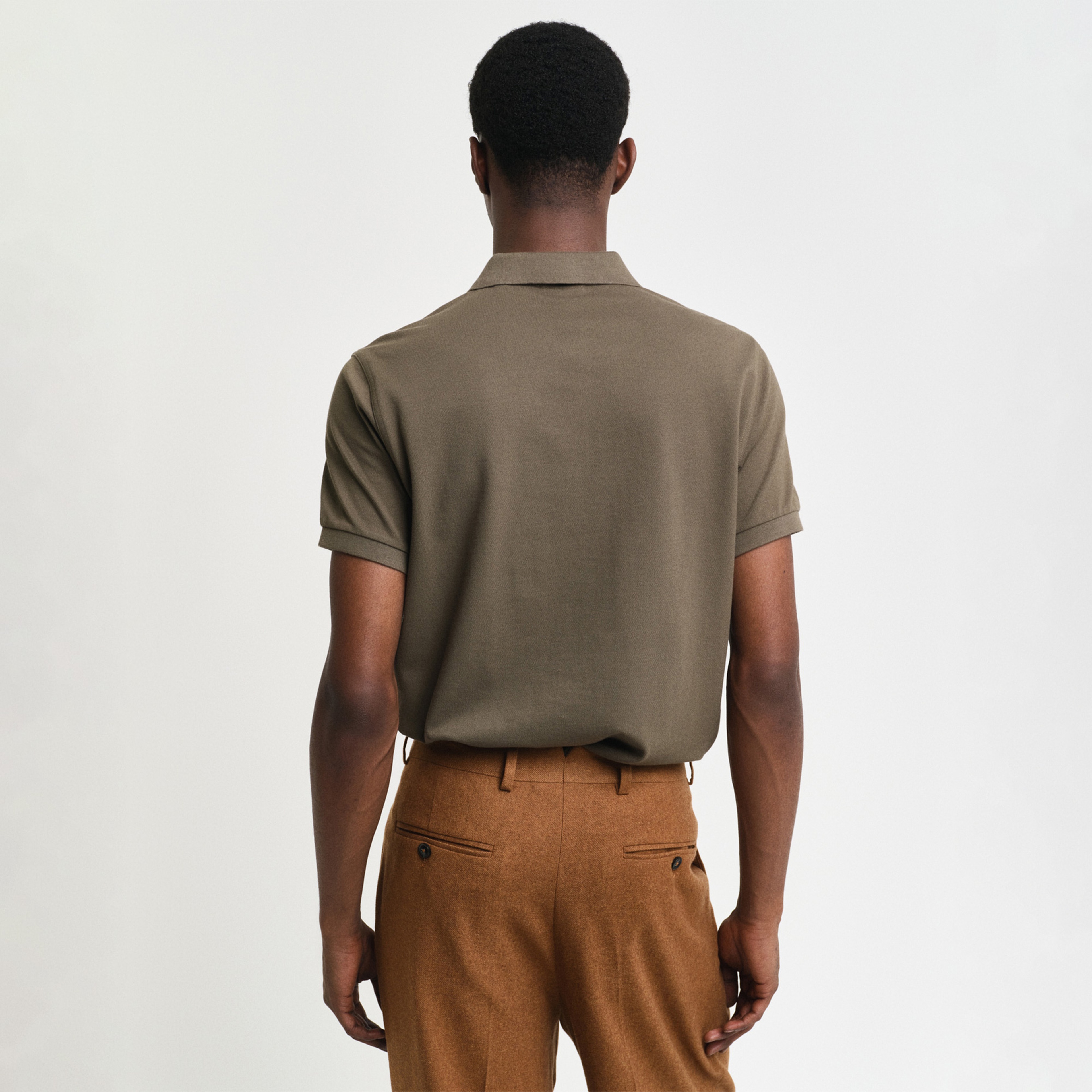 GANT Erkek Kahverengi Slim Fit Polo