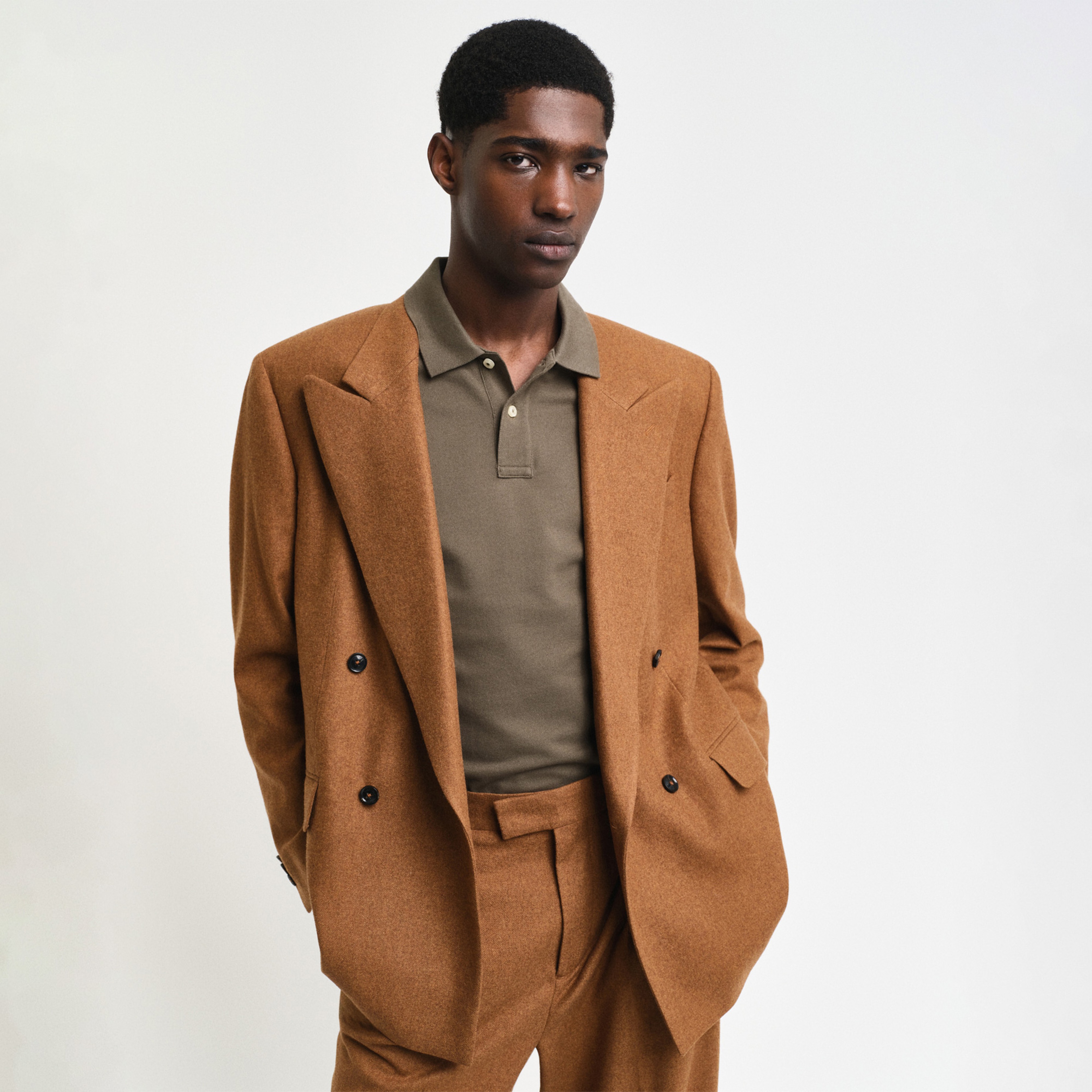 GANT Erkek Kahverengi Slim Fit Polo