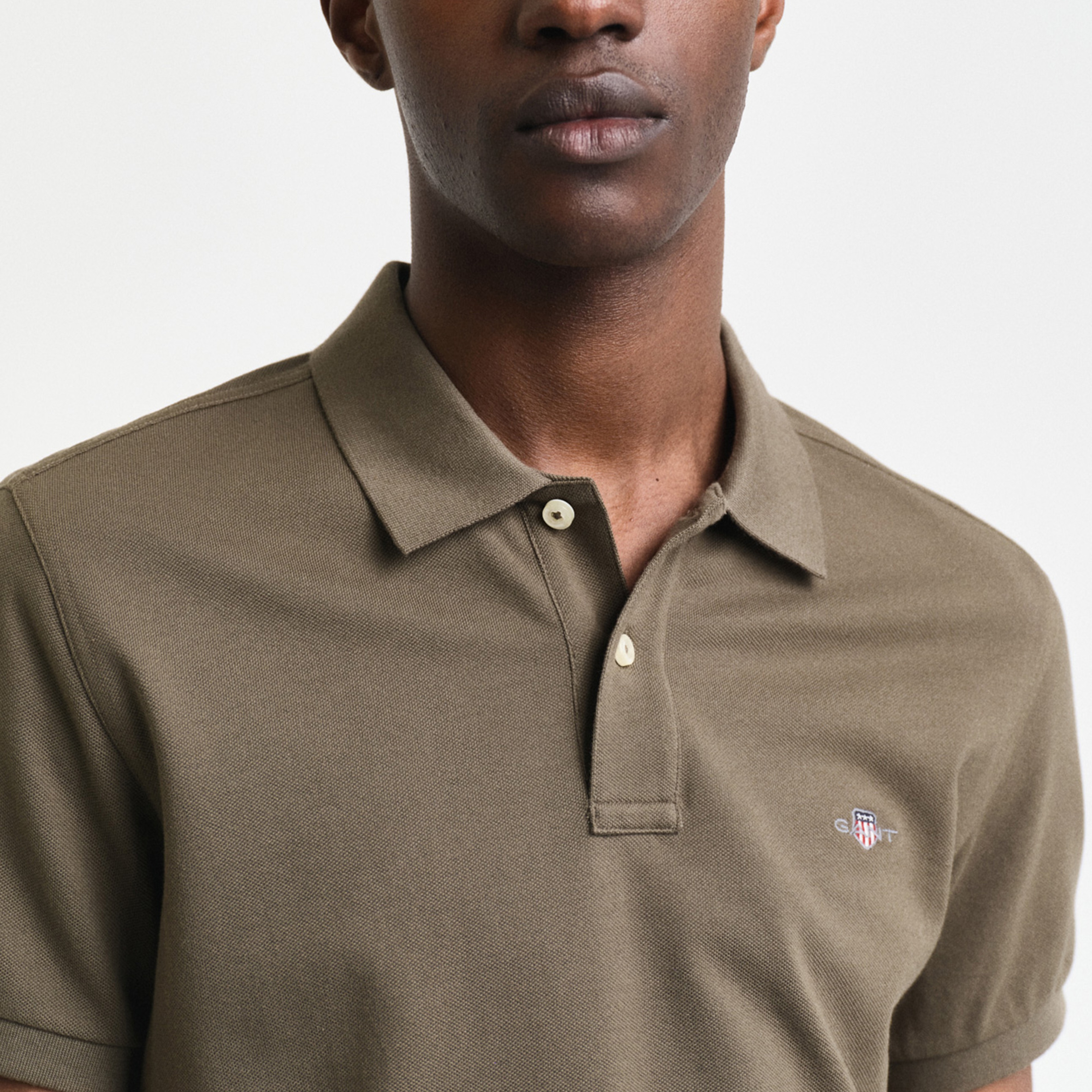 GANT Erkek Kahverengi Slim Fit Polo