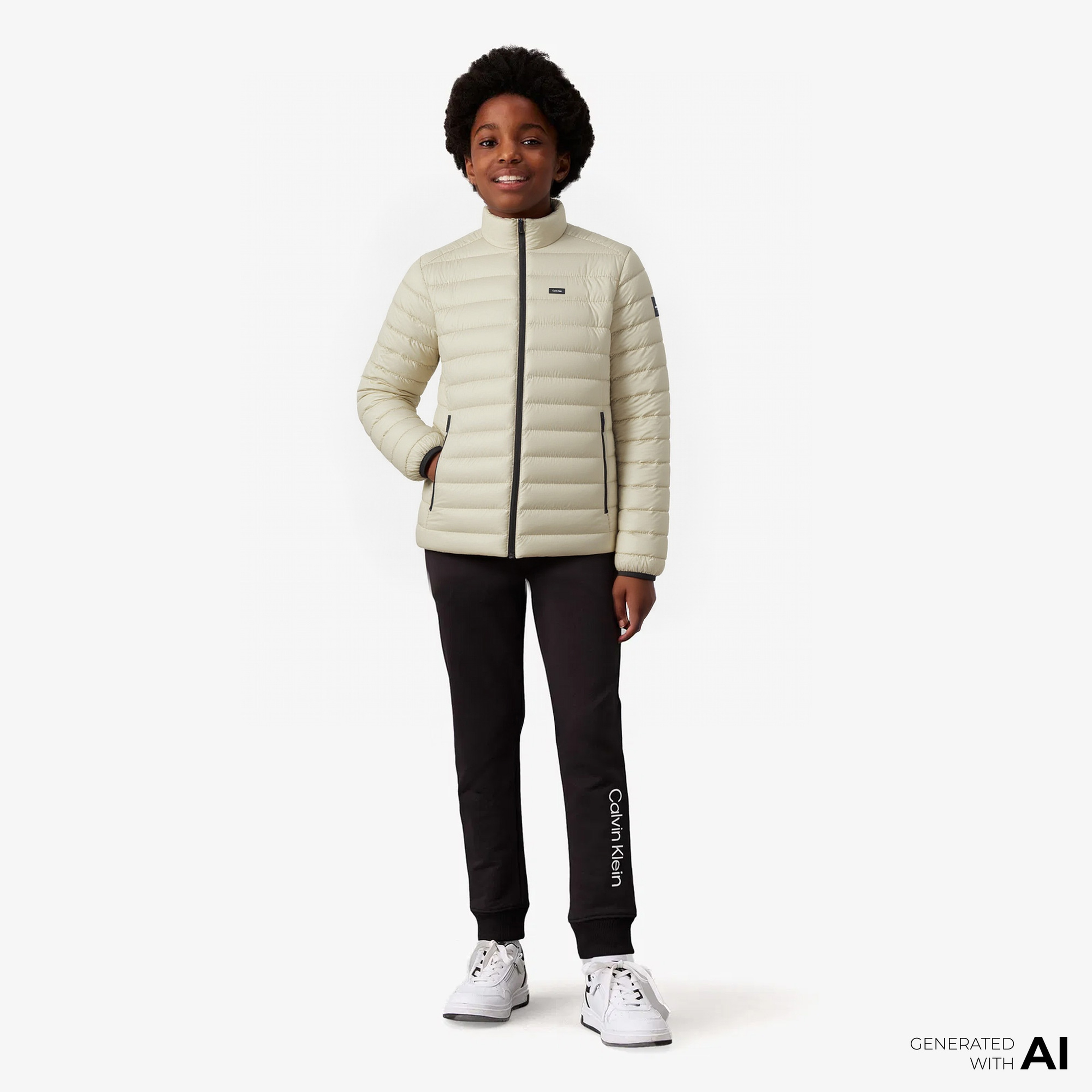 Calvin Klein Erkek Yeşil Mont