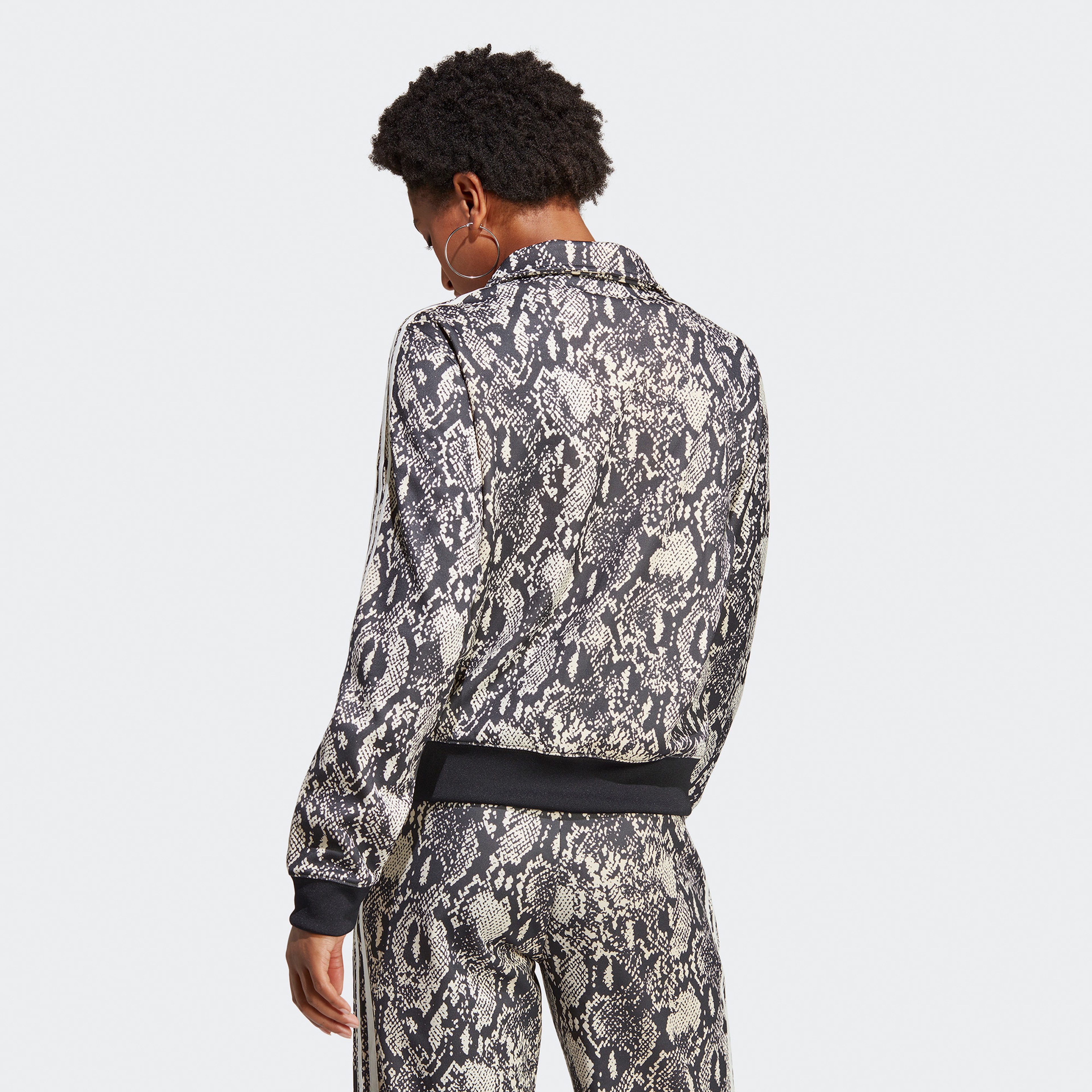 adidas Python Allover Print Kadın Gri Eşofman Üstü