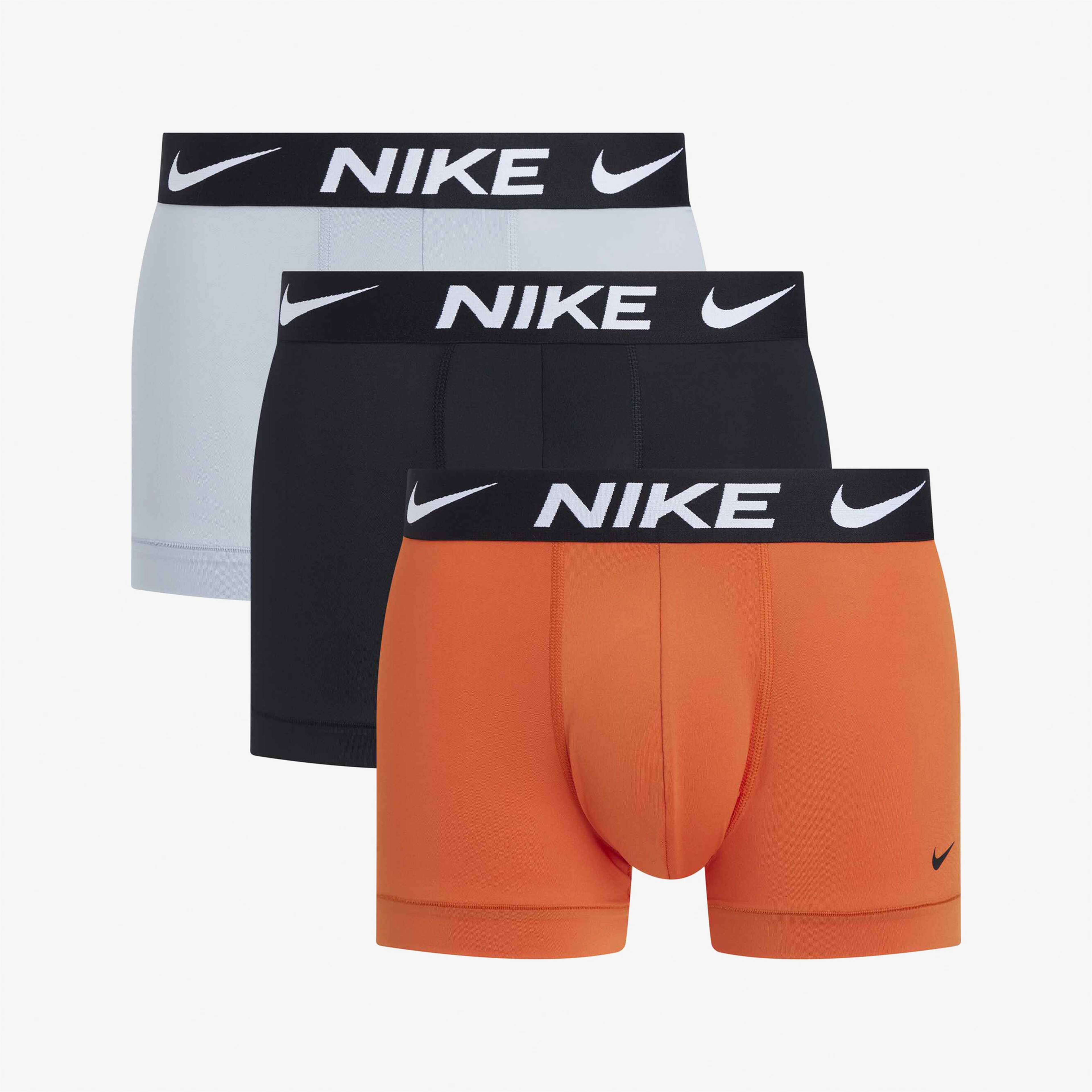 Nike Trunk 3'lü Erkek Siyah/Gri/Turuncu Boxer
