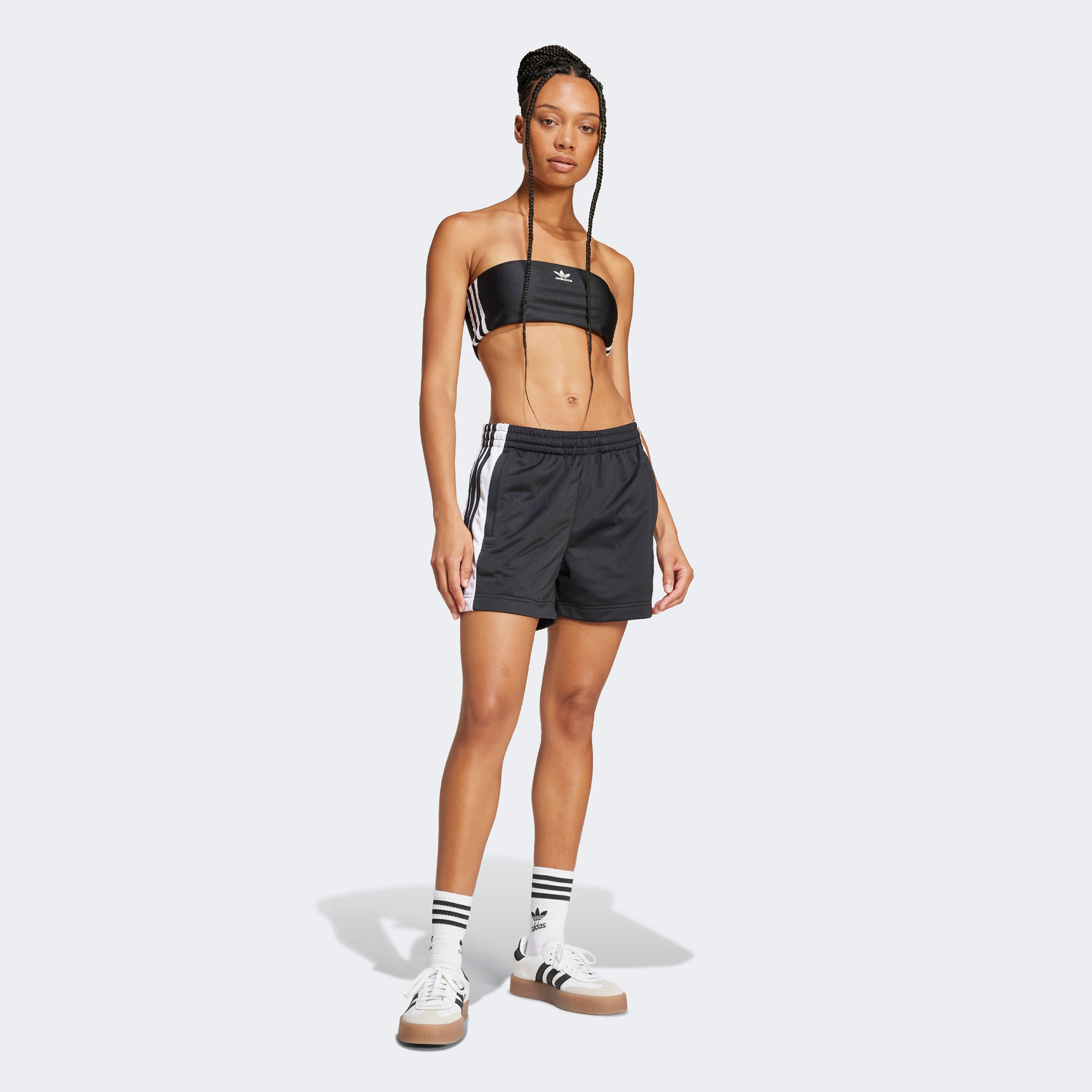 adidas 3 Stripes Tube Top Kadın Siyah T-Shirt