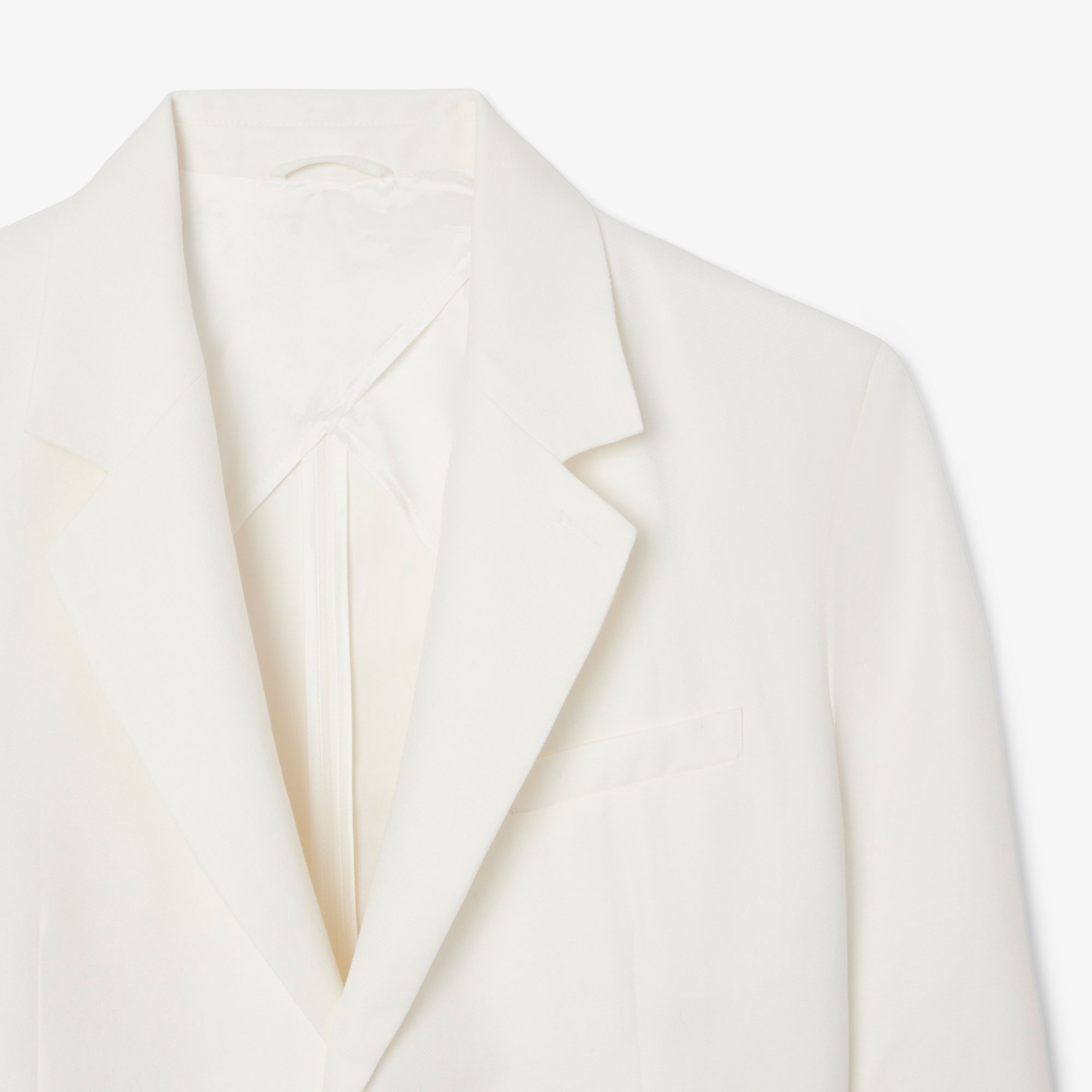 Erkek Regular Fit Keten Beyaz Ceket