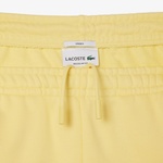 Unisex Regular Fit Baskılı Sarı Şort