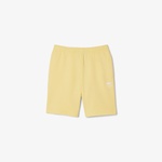 Unisex Regular Fit Baskılı Sarı Şort