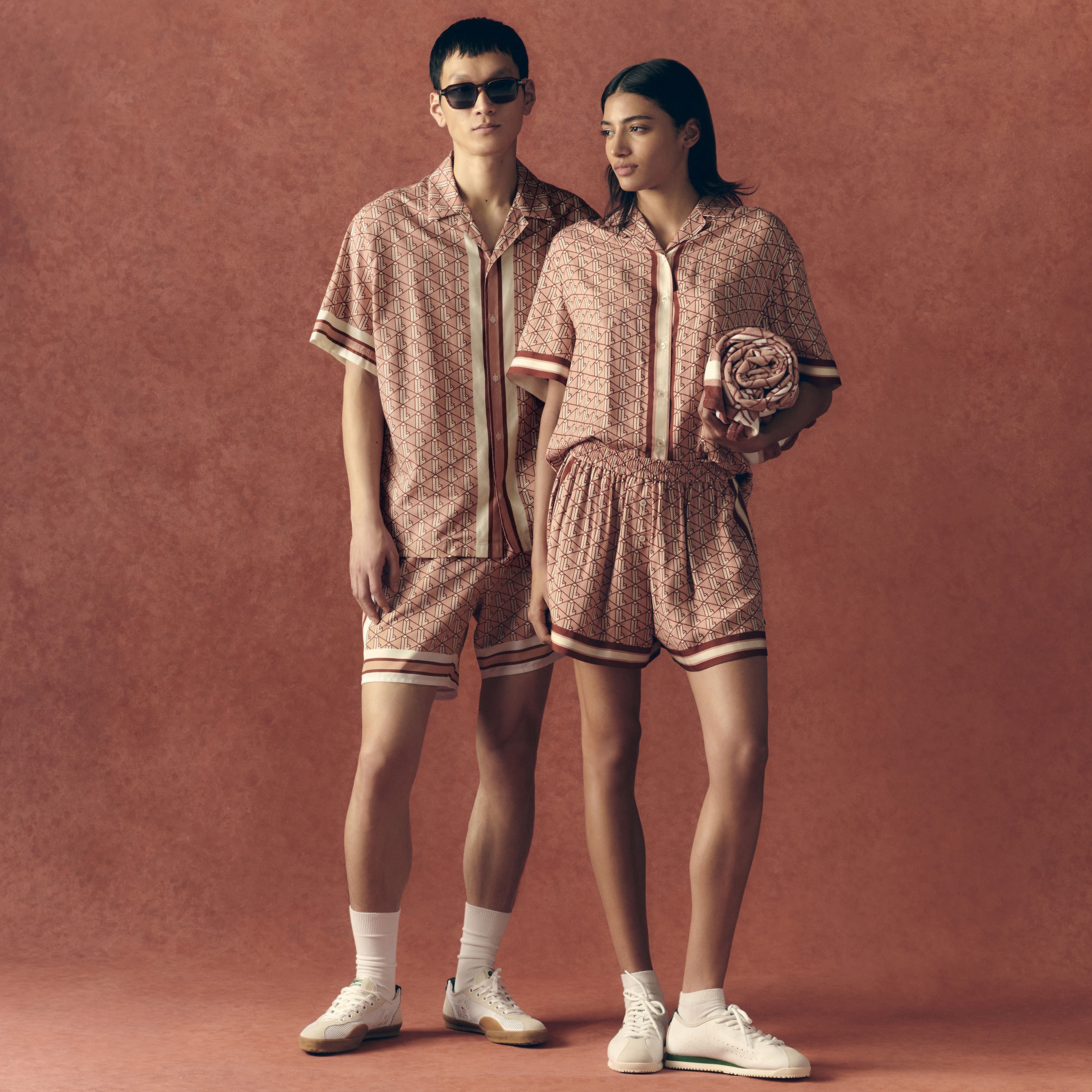 Lightweight Monogram Print Shorts