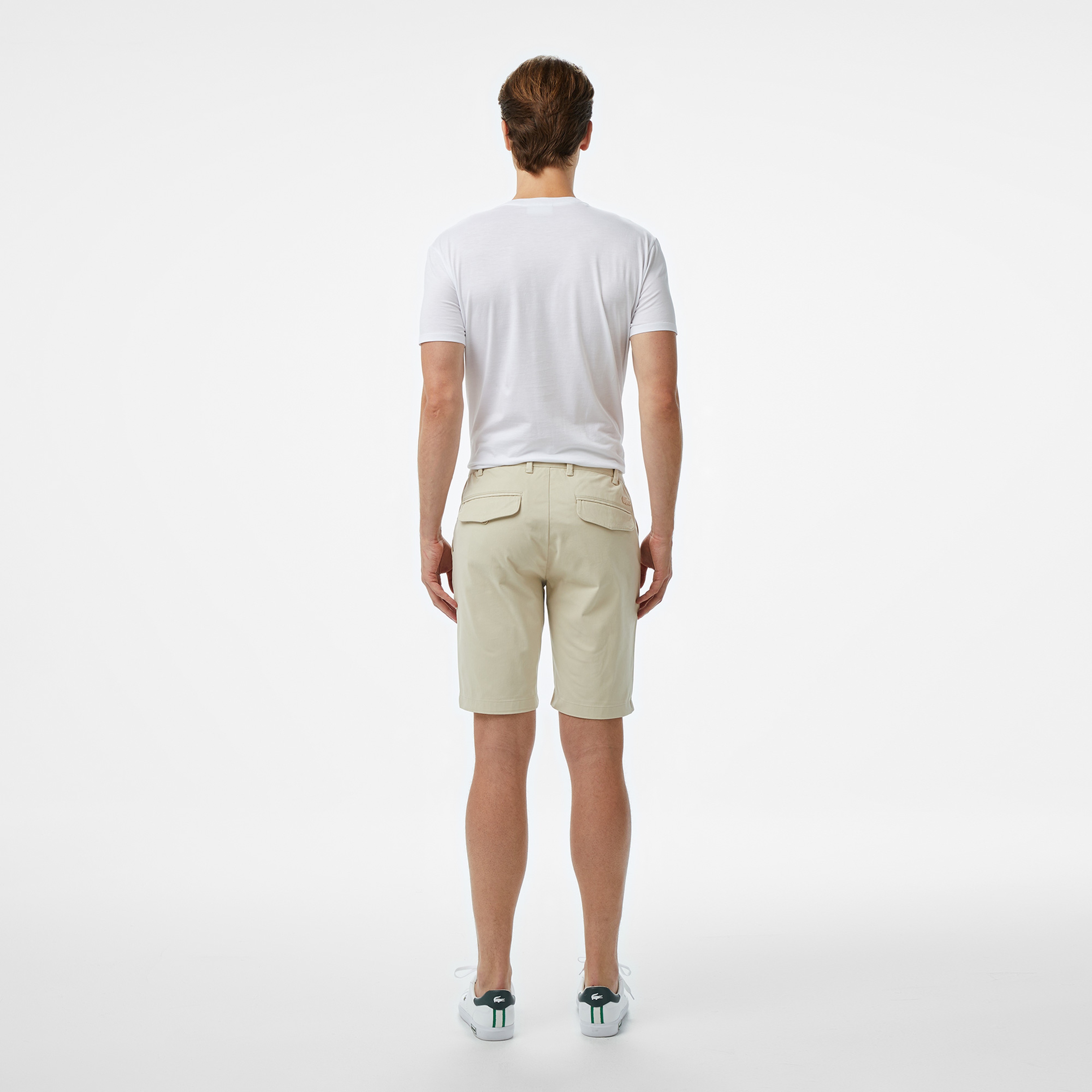 Lacoste Erkek Tapered Fit Krem Bermuda Şort