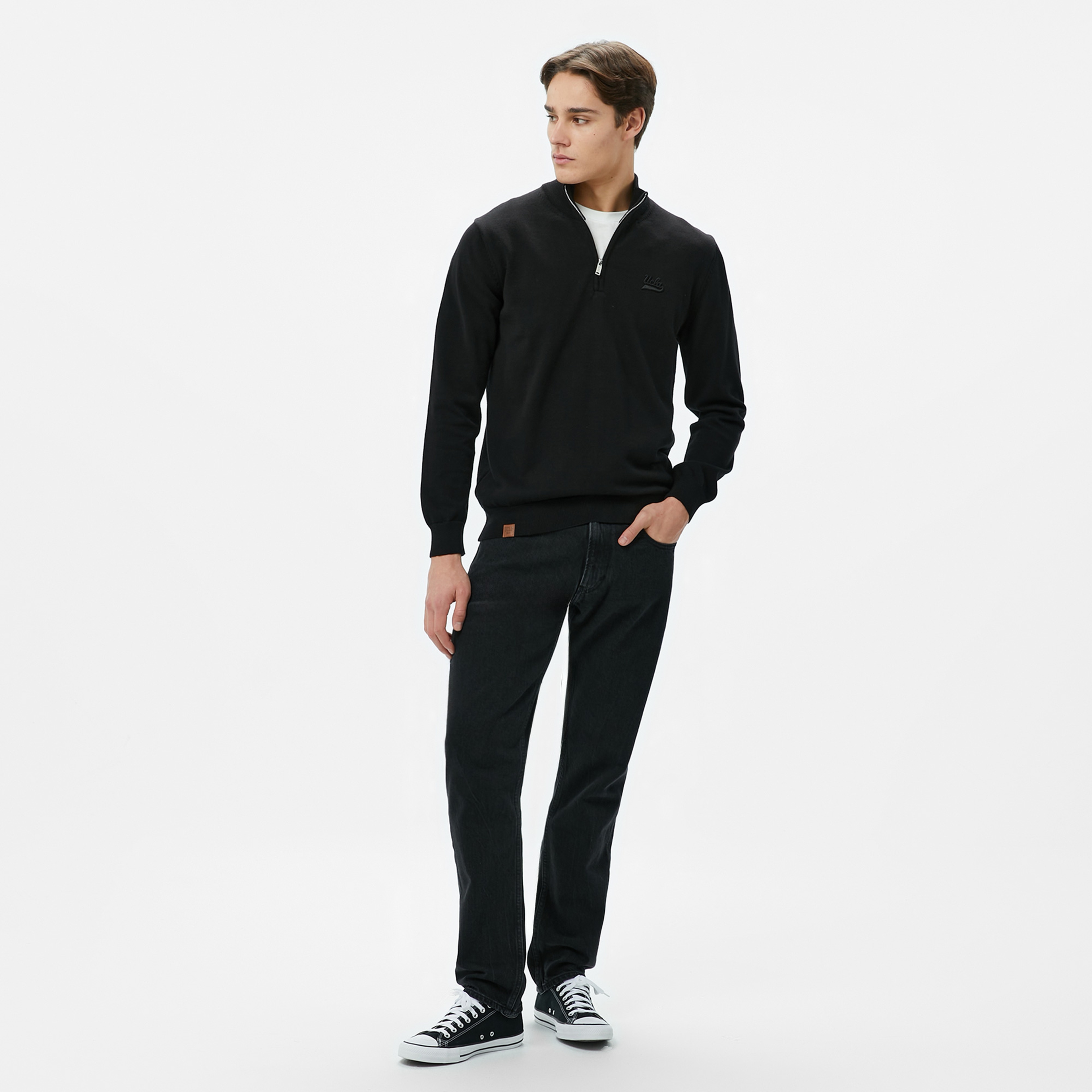 Ucla Fred Erkek Siyah Triko