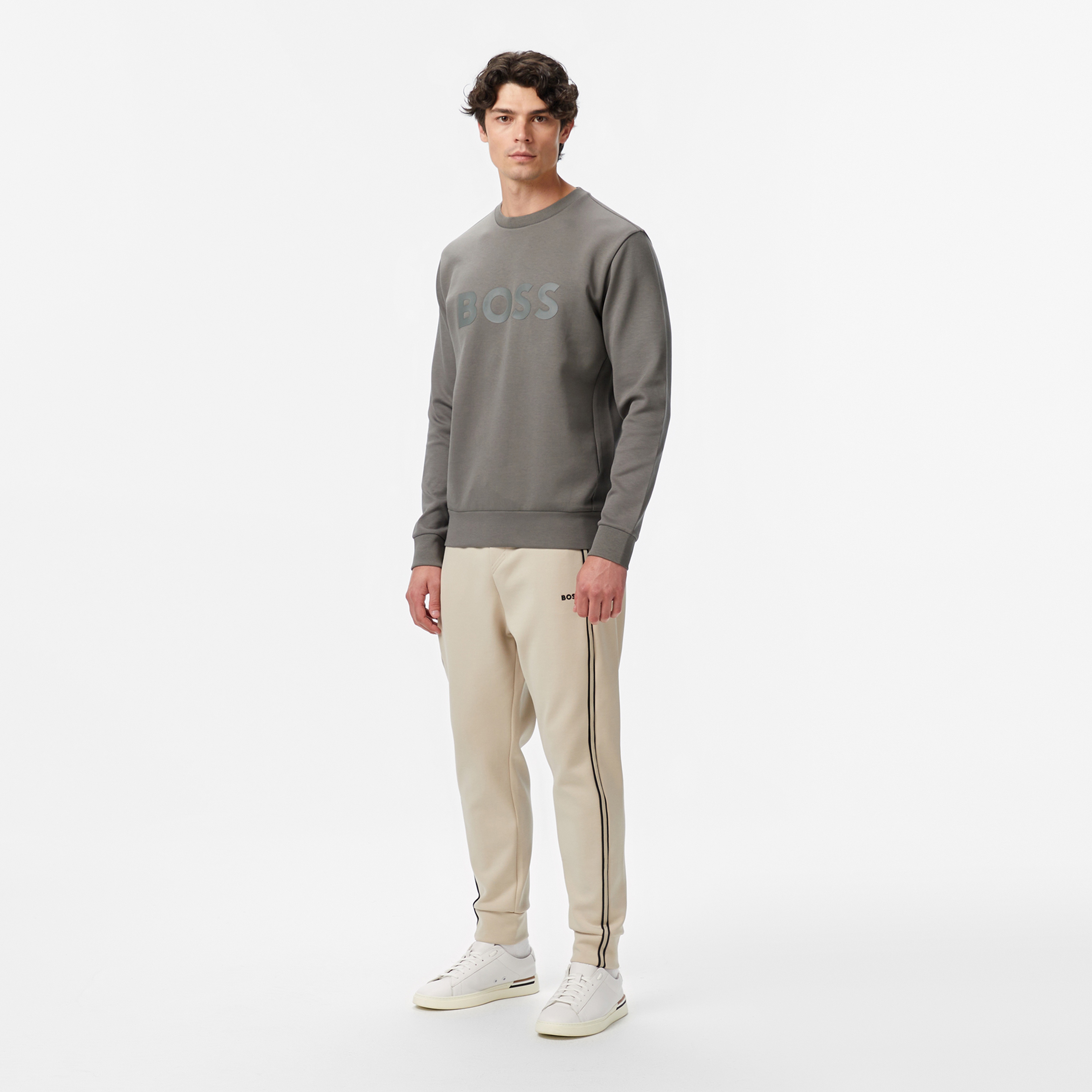 Boss Erkek Gri Sweatshirt