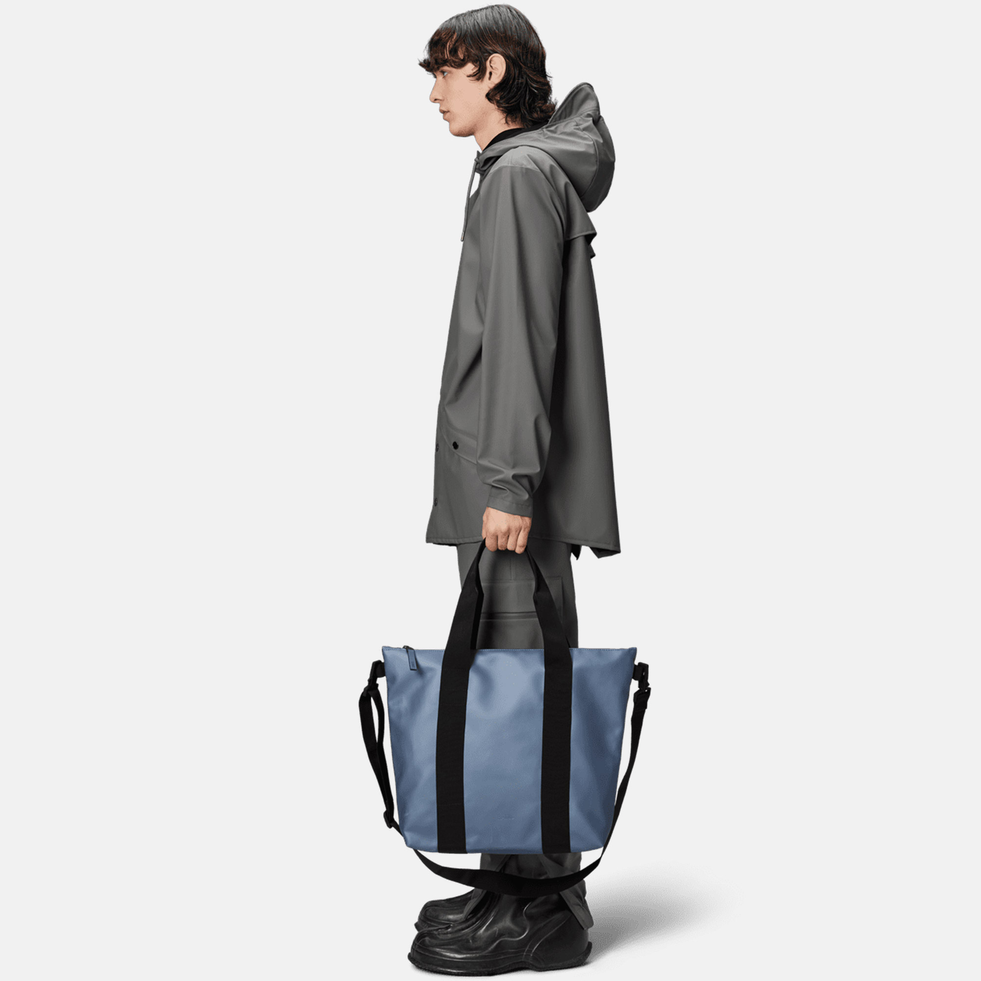 Rains Tote Bag Mini W3 Unisex Mavi Omuz Çantası