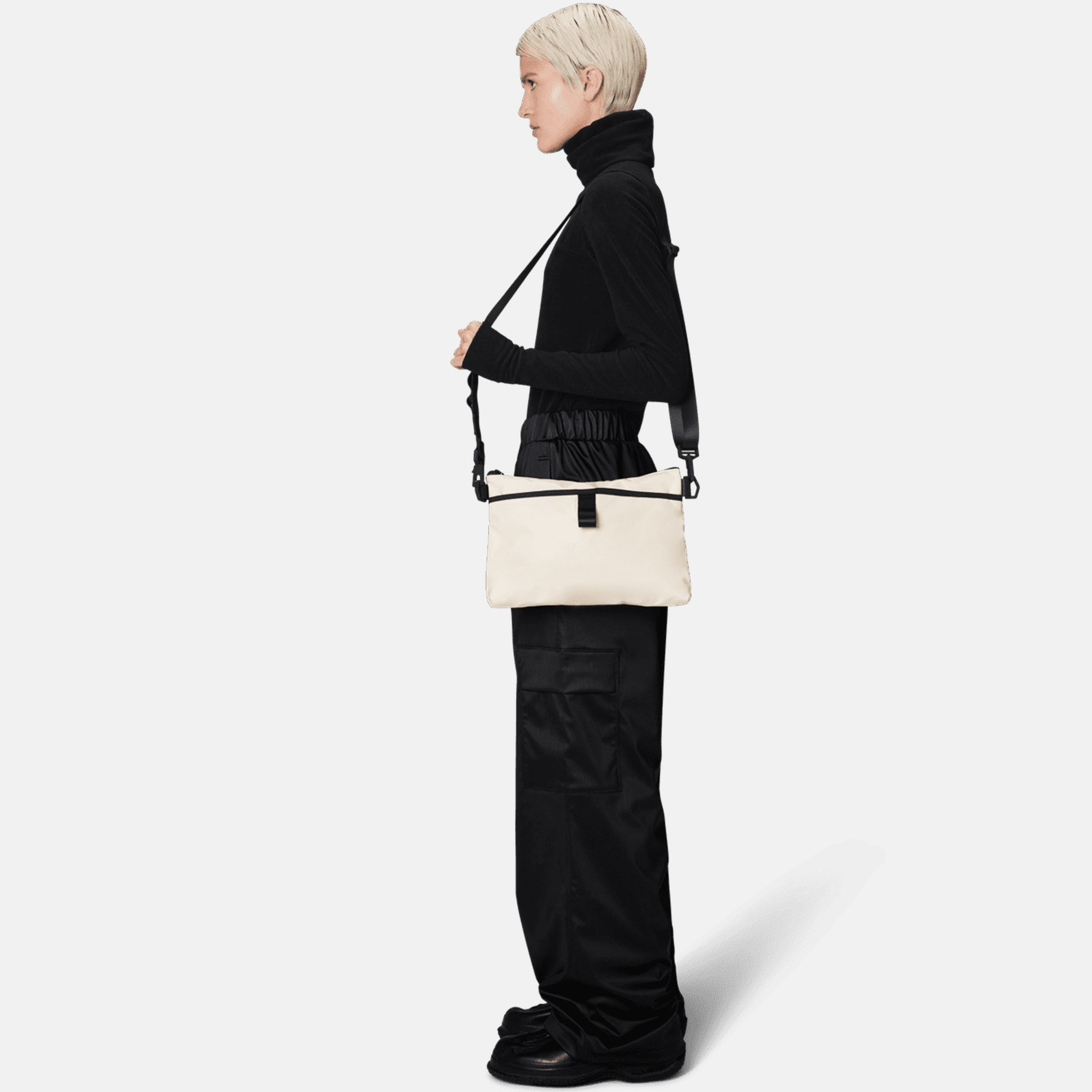 Rains Sibu Musette W3 Unisex Gri Omuz Çantası