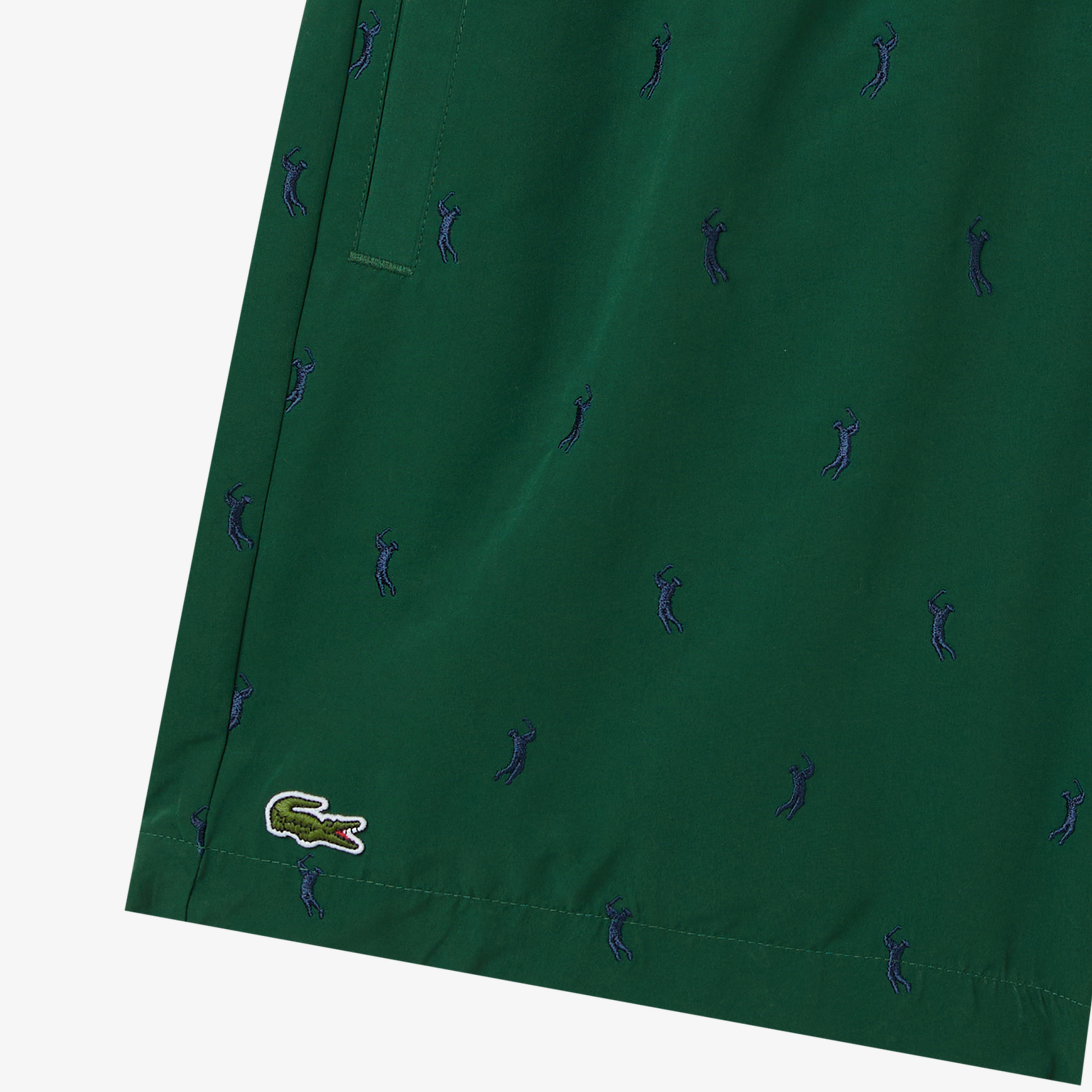 Erkek Regular Fit Desenli Yeşil Mayo