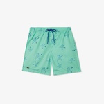 Erkek Regular Fit Desenli Yeşil Mayo