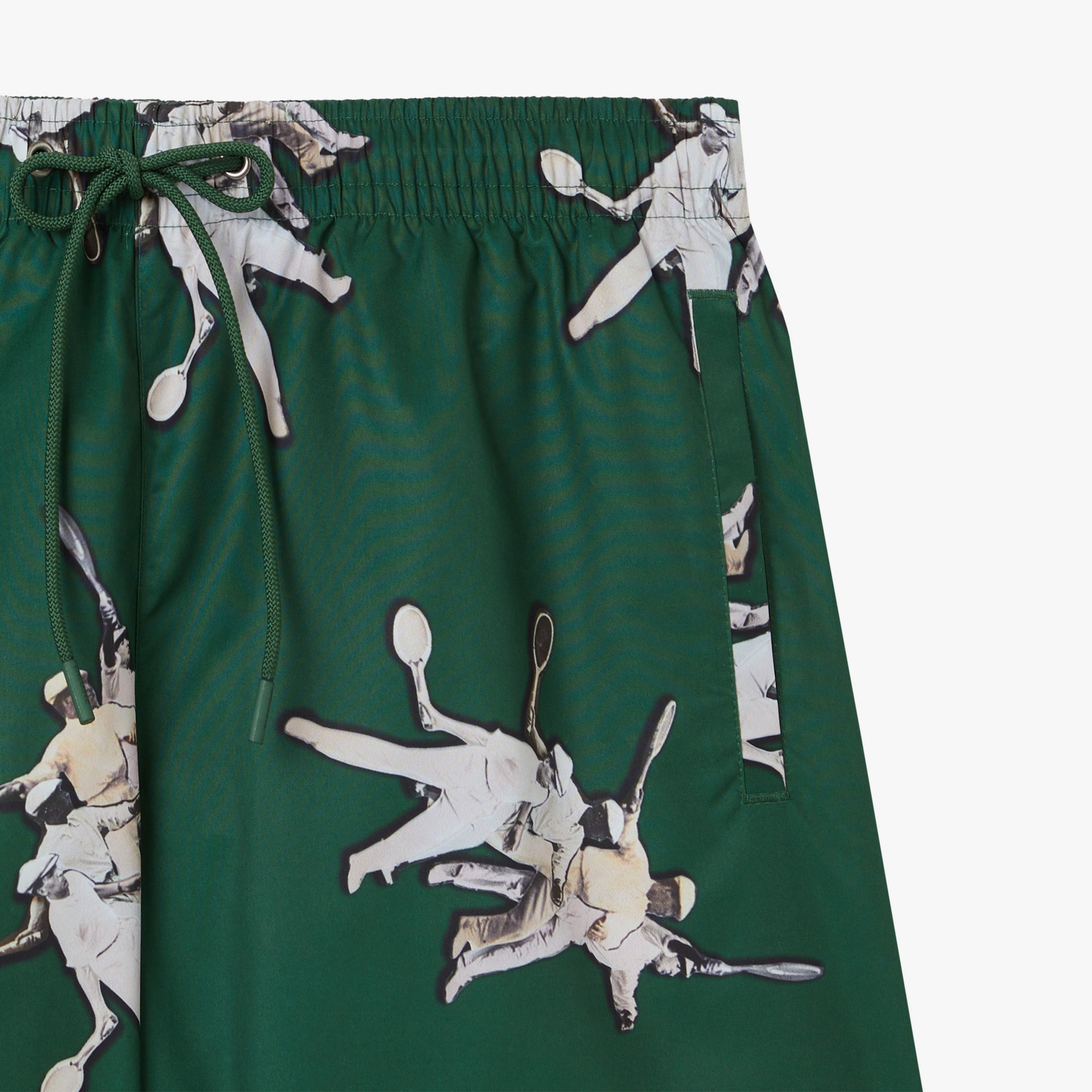 Erkek Regular Fit Desenli Yeşil Mayo