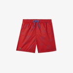 Erkek Regular Fit Desenli Kırmızı Mayo