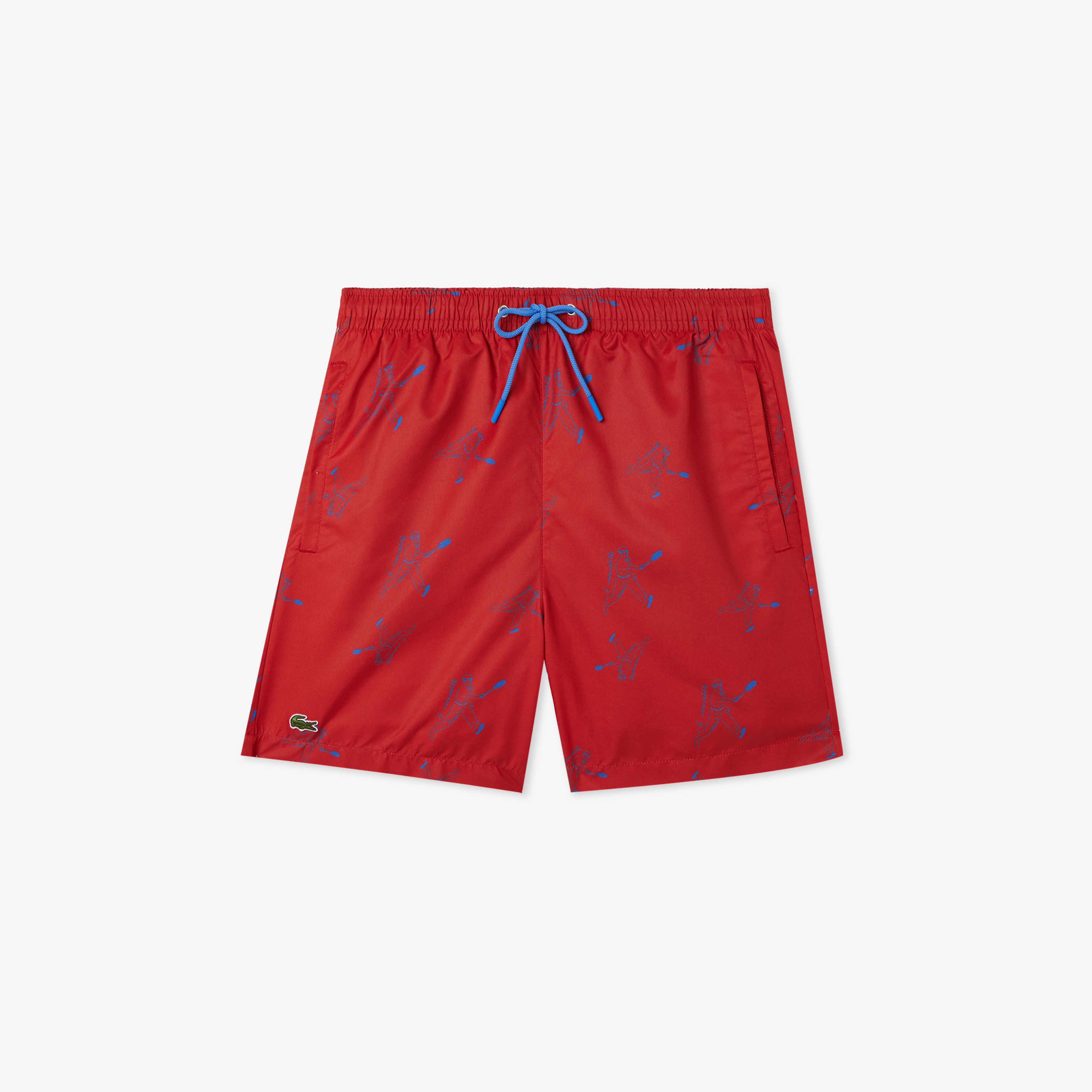 Erkek Regular Fit Desenli Kırmızı Mayo