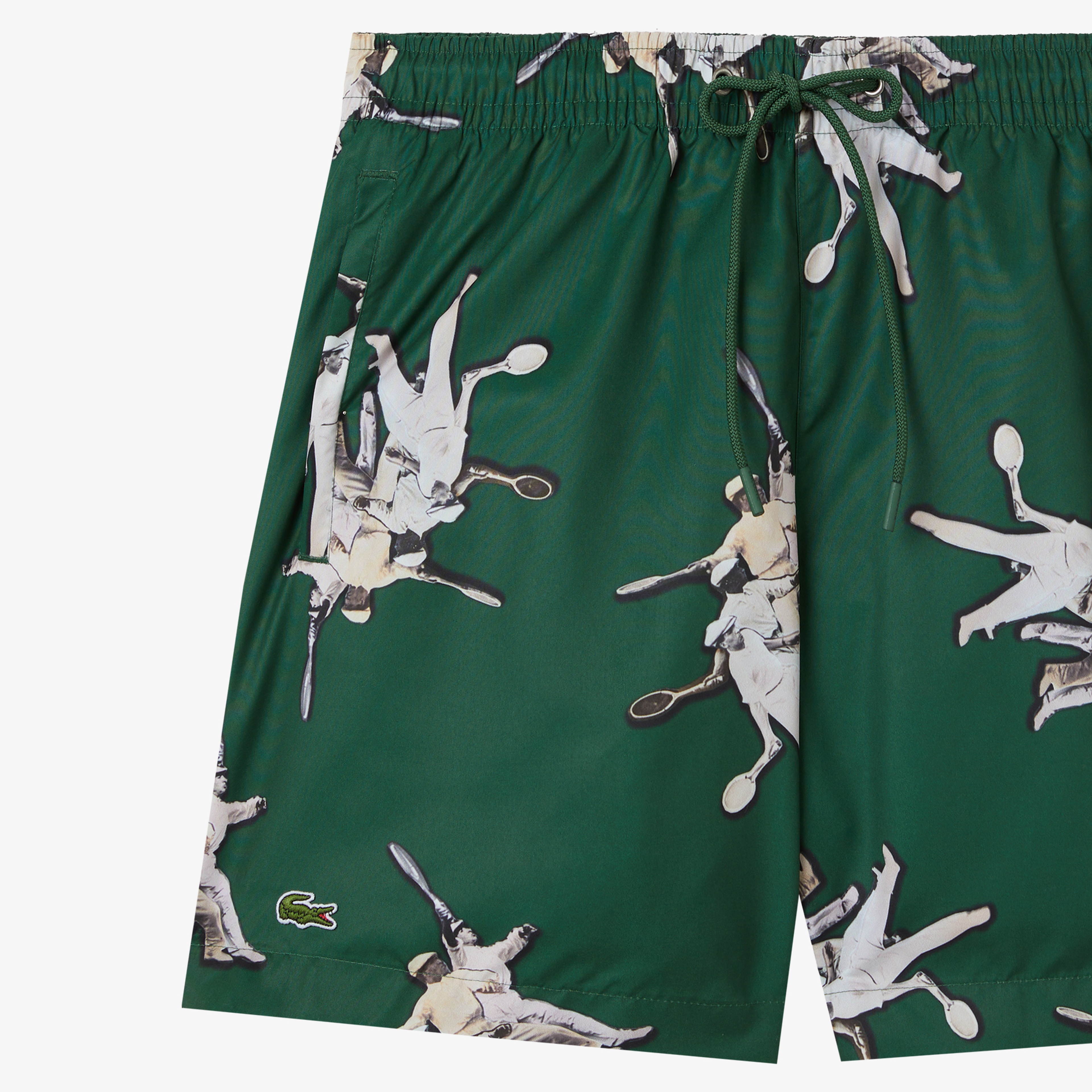 Erkek Regular Fit Desenli Yeşil Mayo