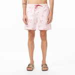 Erkek Regular Fit Desenli Pembe Mayo