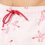 Erkek Regular Fit Desenli Pembe Mayo