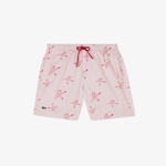 Erkek Regular Fit Desenli Pembe Mayo