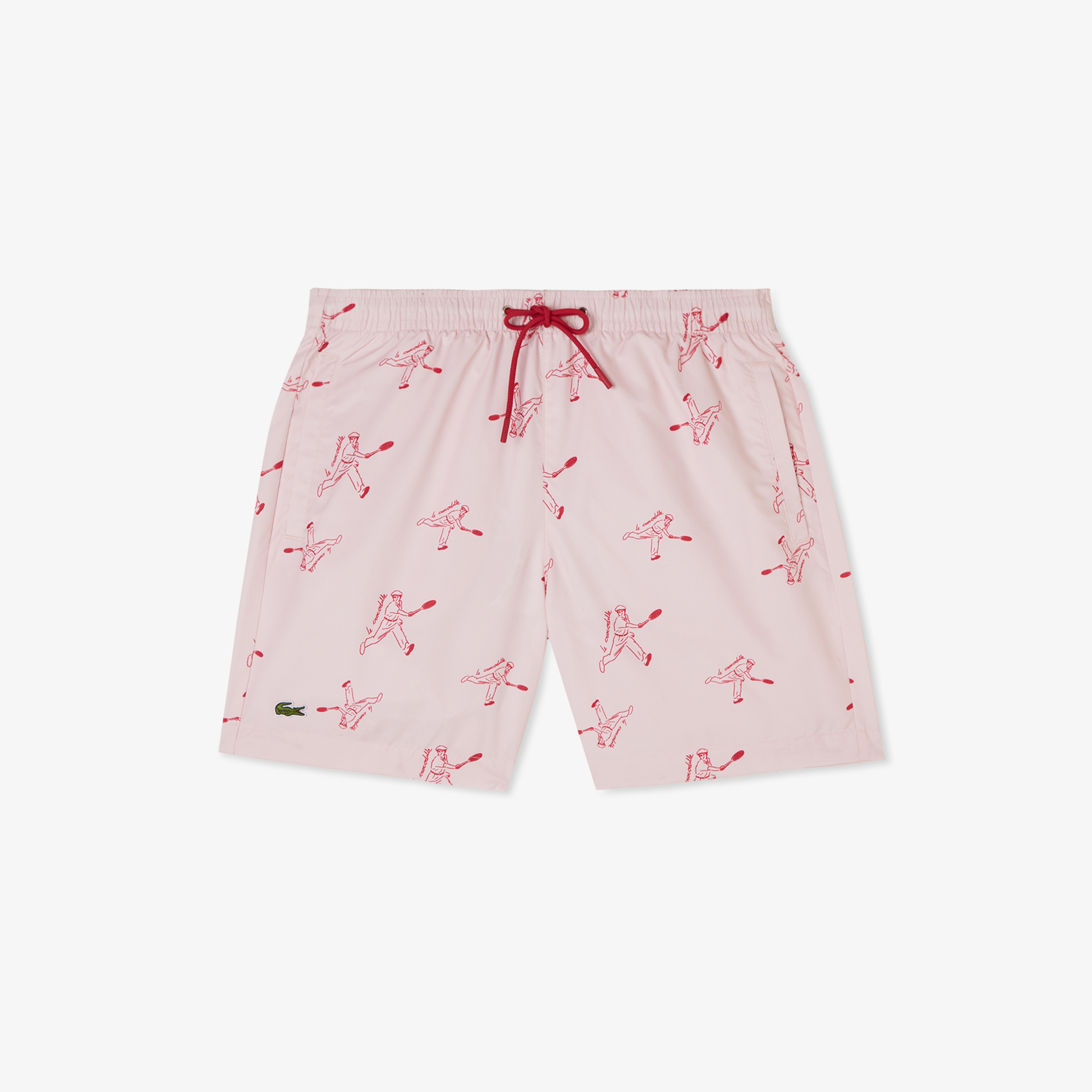 Erkek Regular Fit Desenli Pembe Mayo