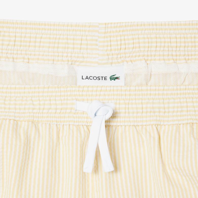 Lacoste Erkek Çizgili Sarı Mayo