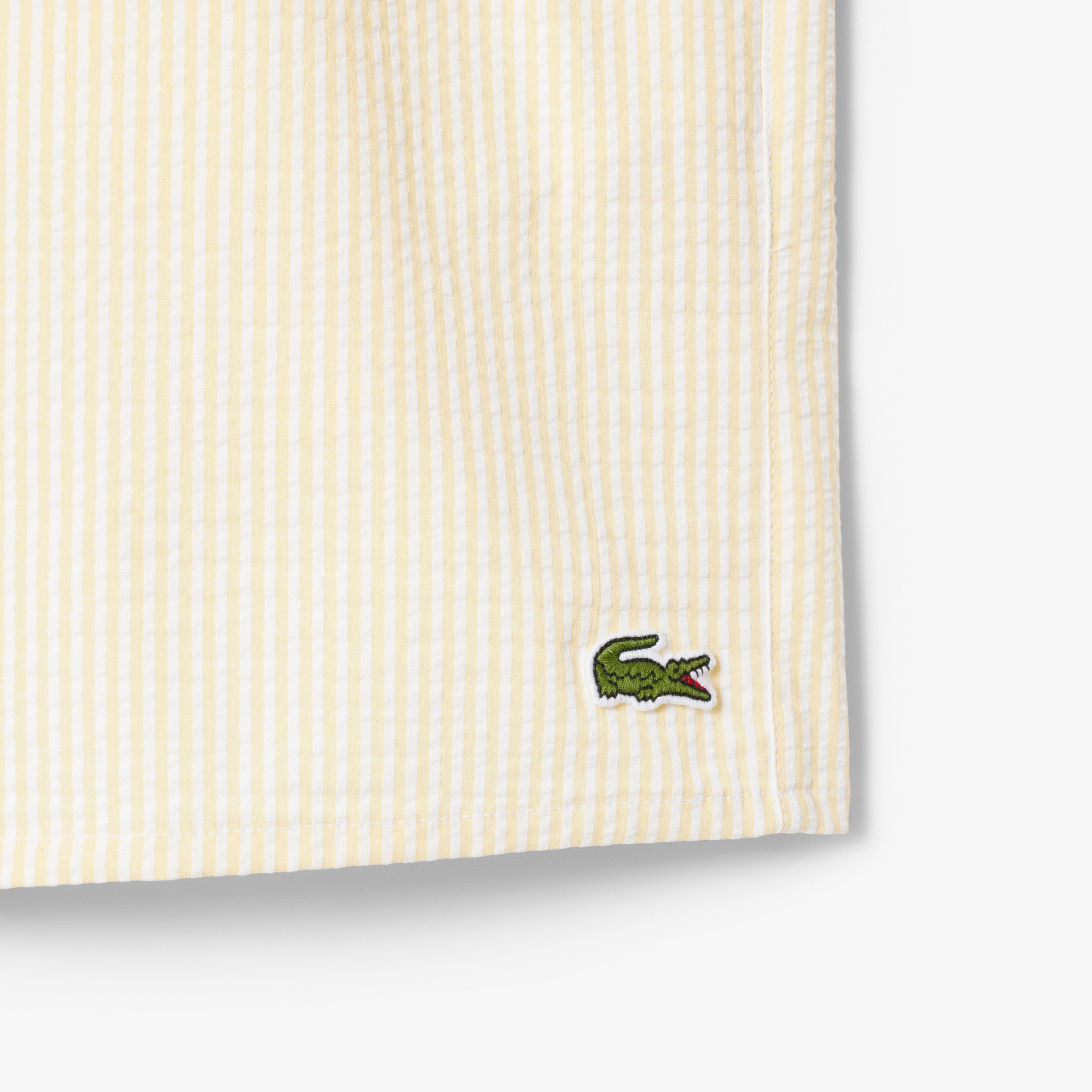 Lacoste Erkek Çizgili Sarı Mayo