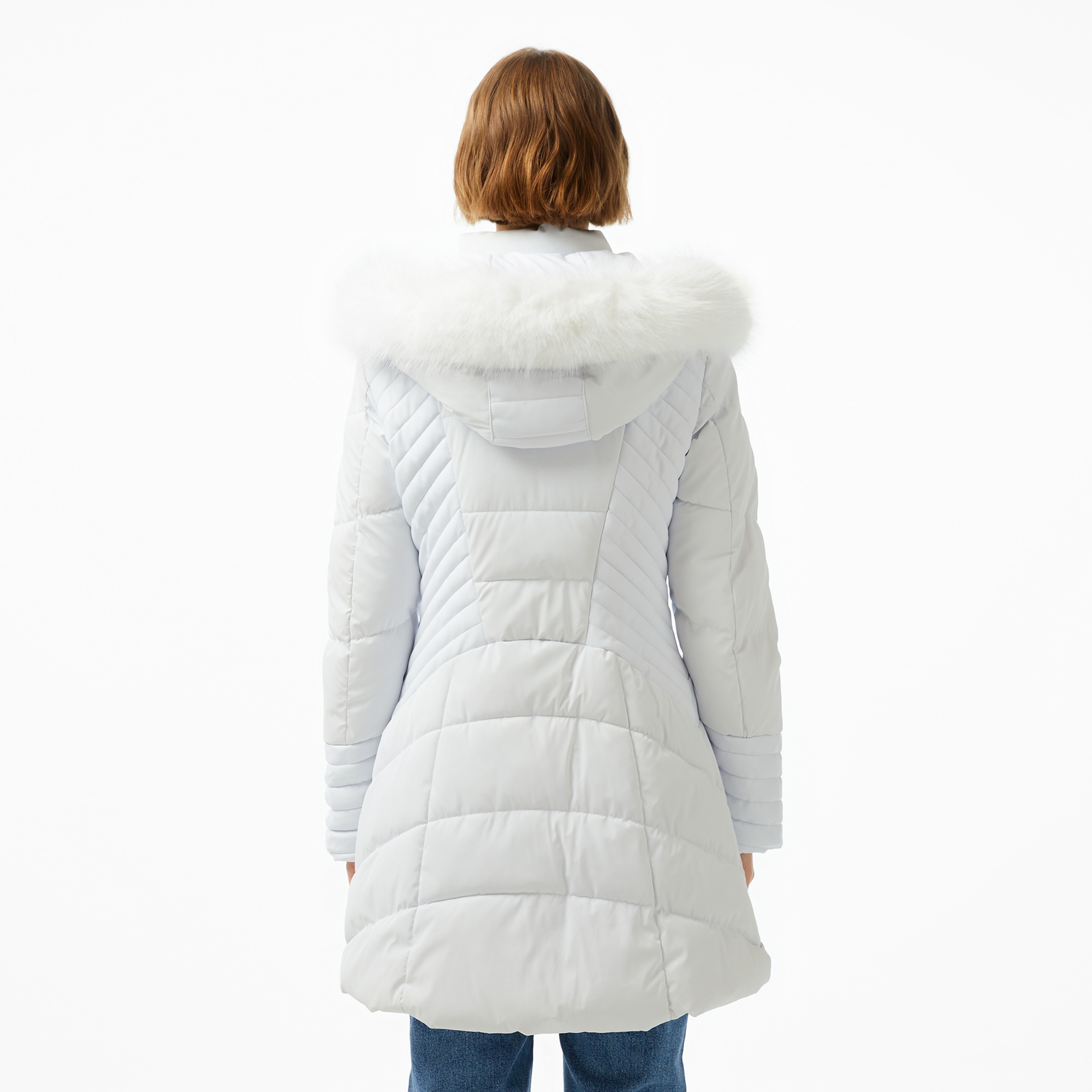 Guess Kadın Beyaz Mont