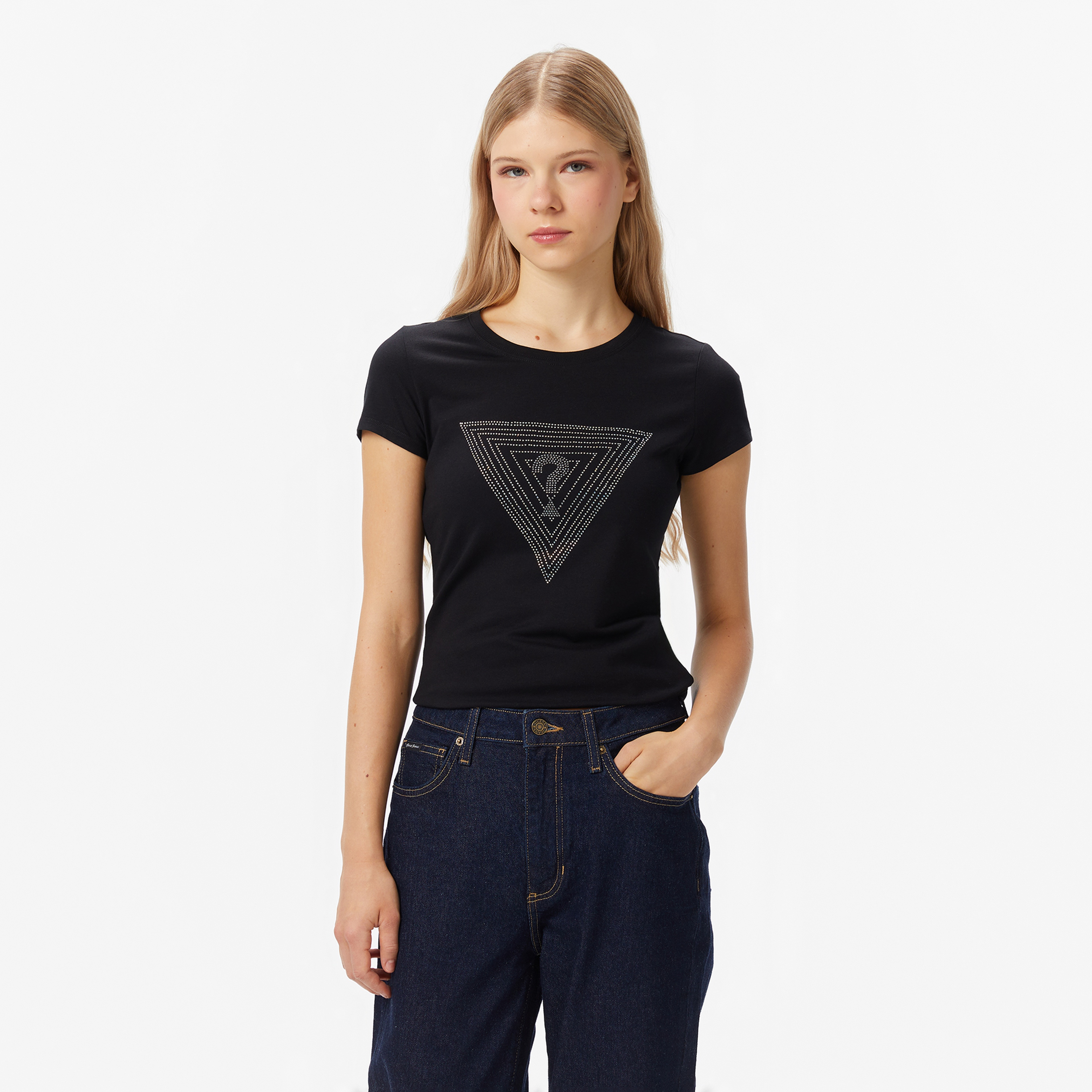Guess Kadın Siyah T-Shirt