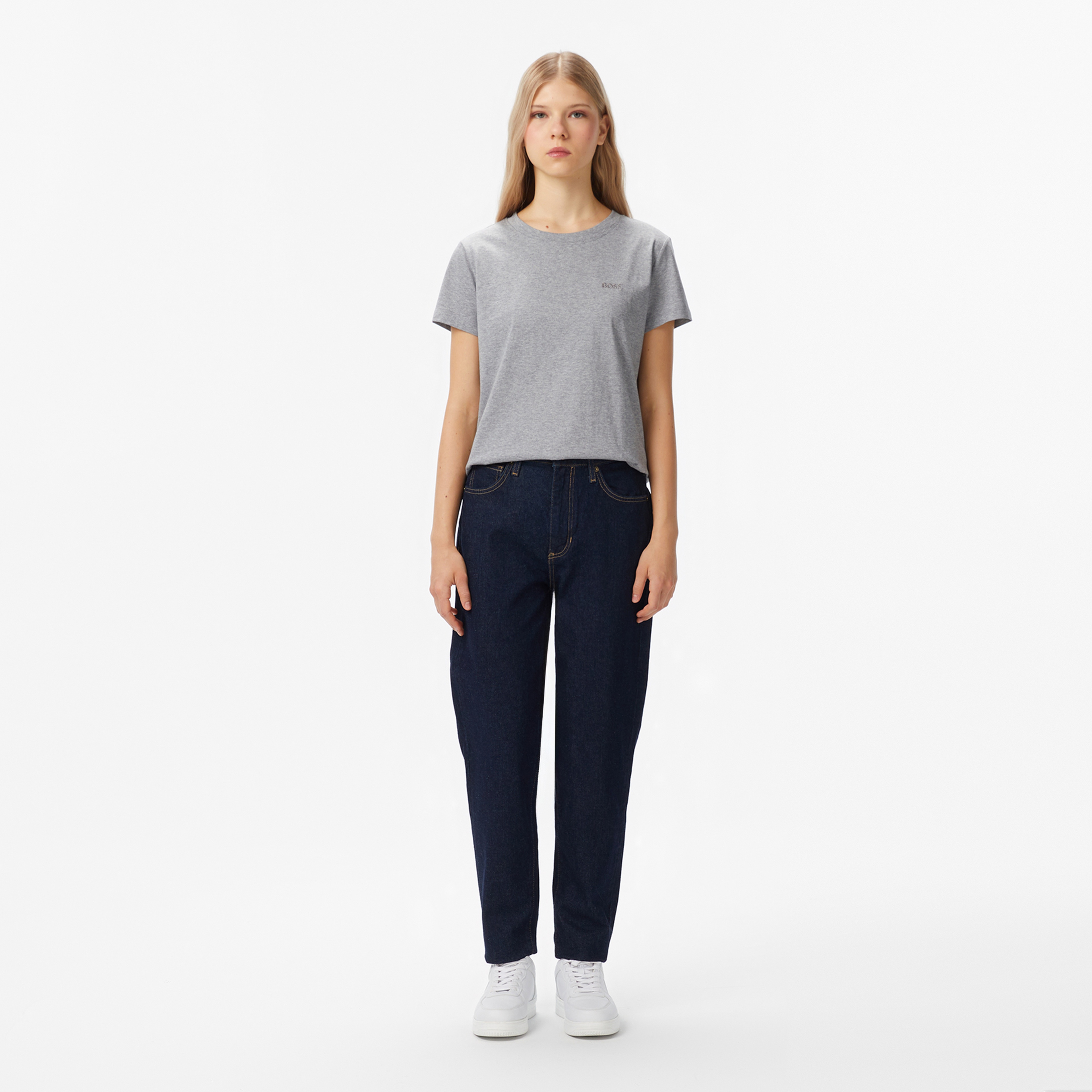 Boss Kadın Gri T-Shirt