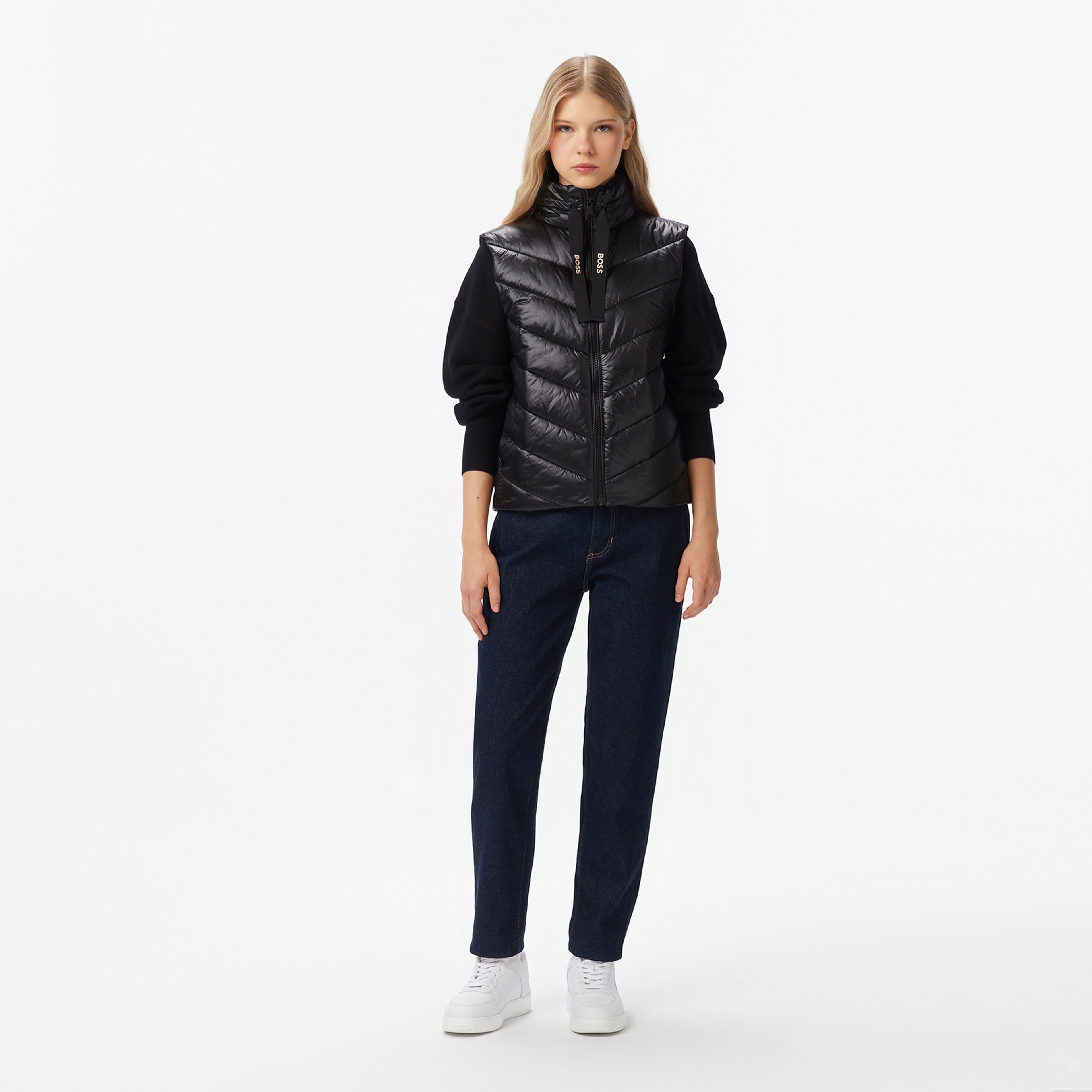 Boss Kadın Siyah Yelek