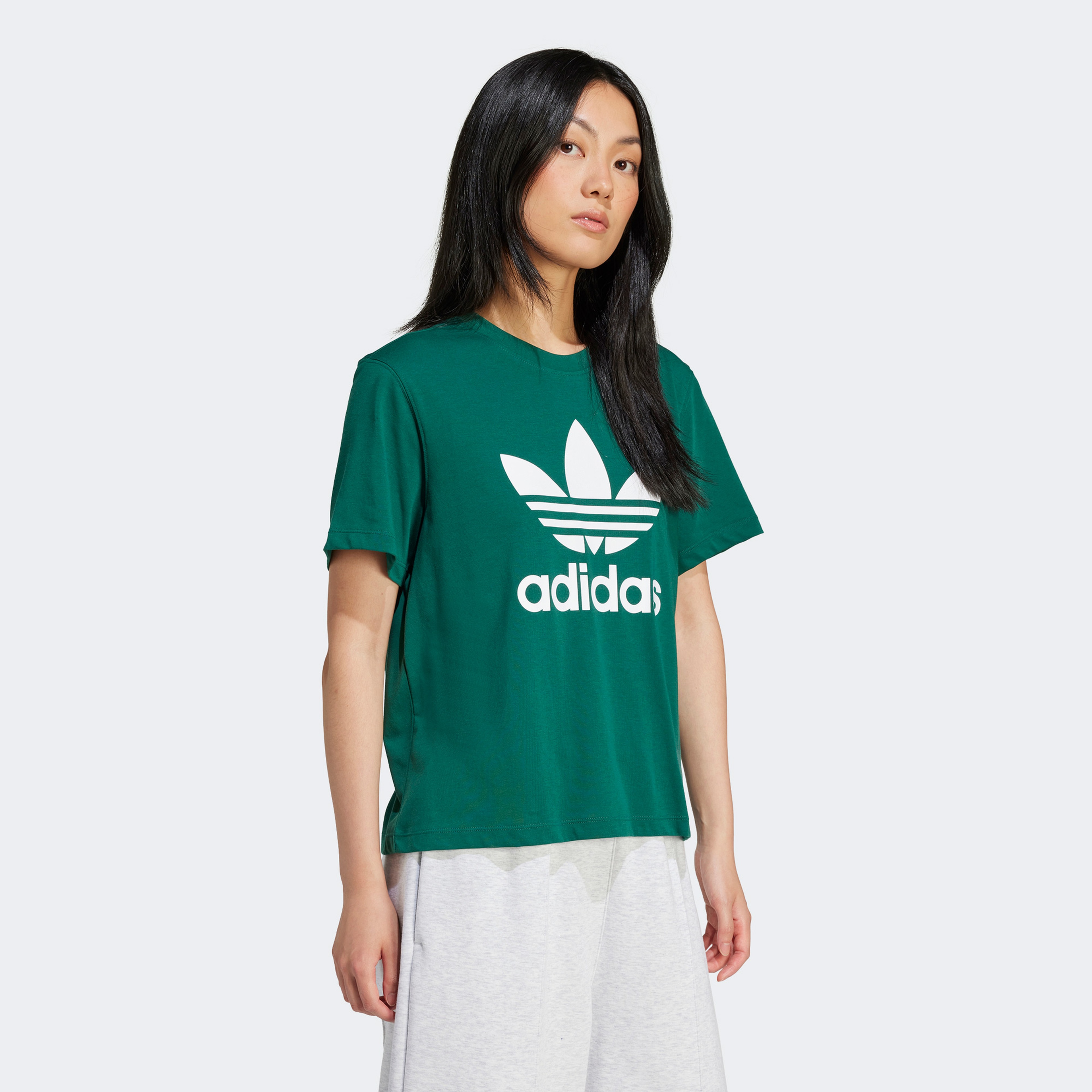 adidas Trefoil Boxy Kadın Yeşil T-Shirt