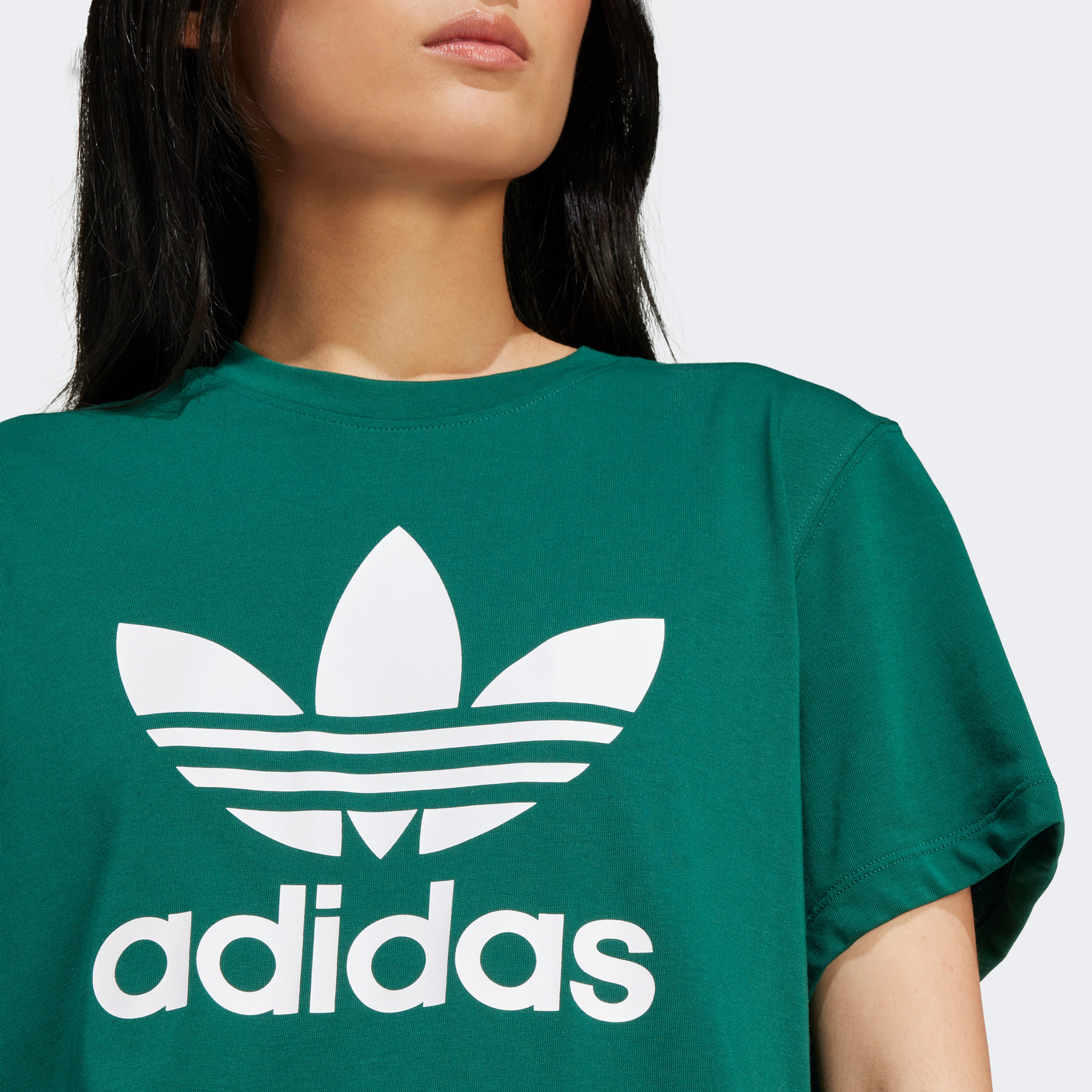 adidas Trefoil Boxy Kadın Yeşil T-Shirt
