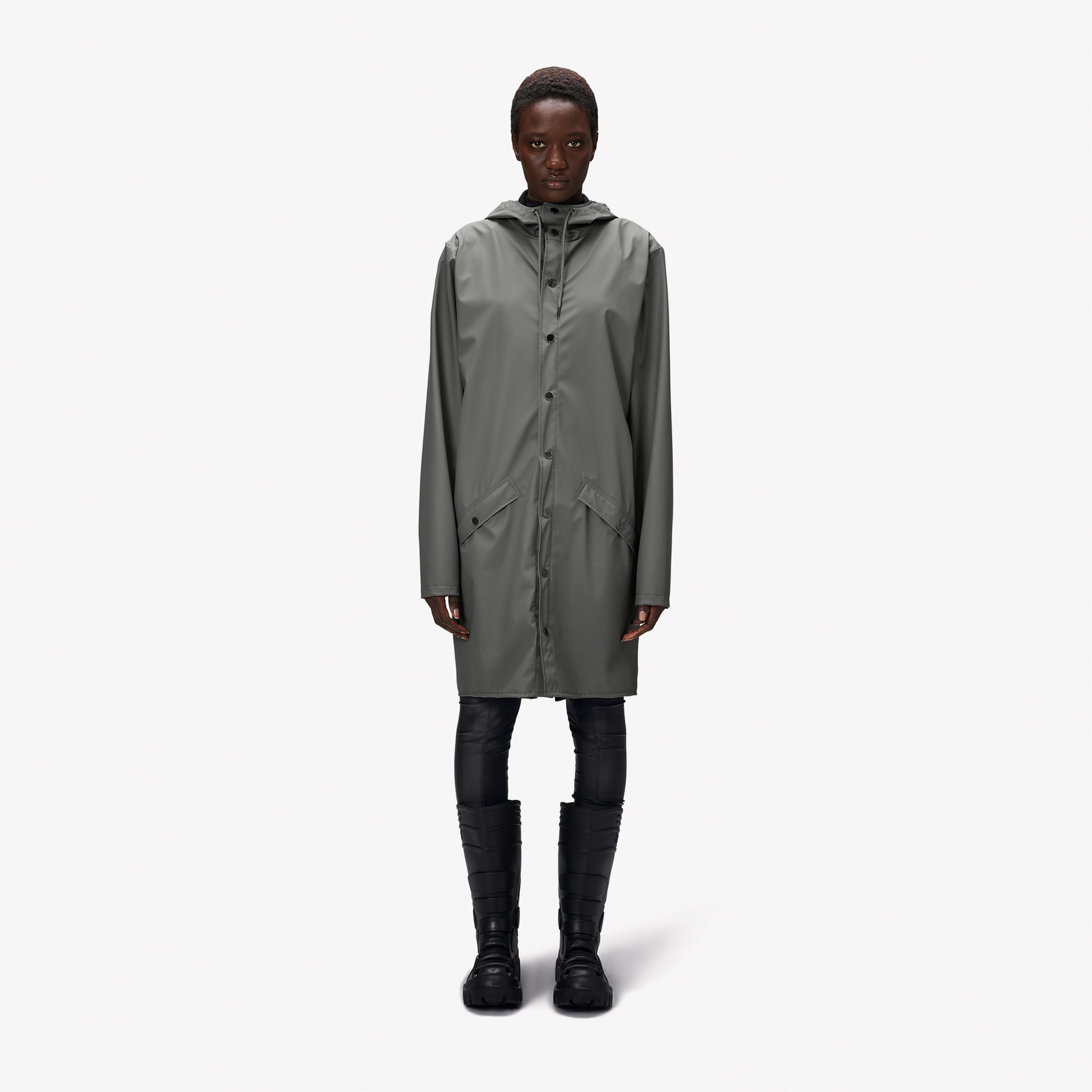 Rains Unisex Gri Yağmurluk