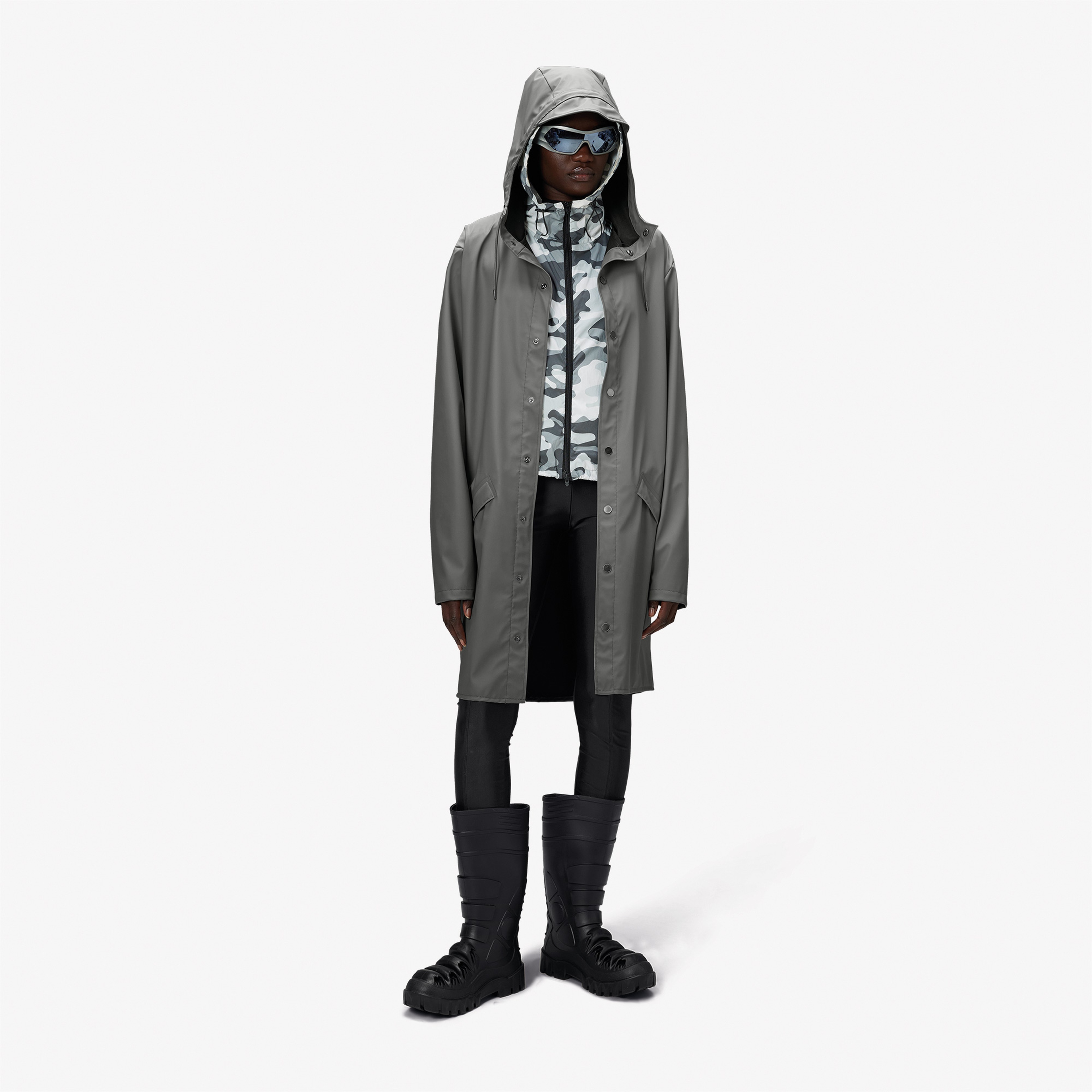Rains Unisex Gri Yağmurluk