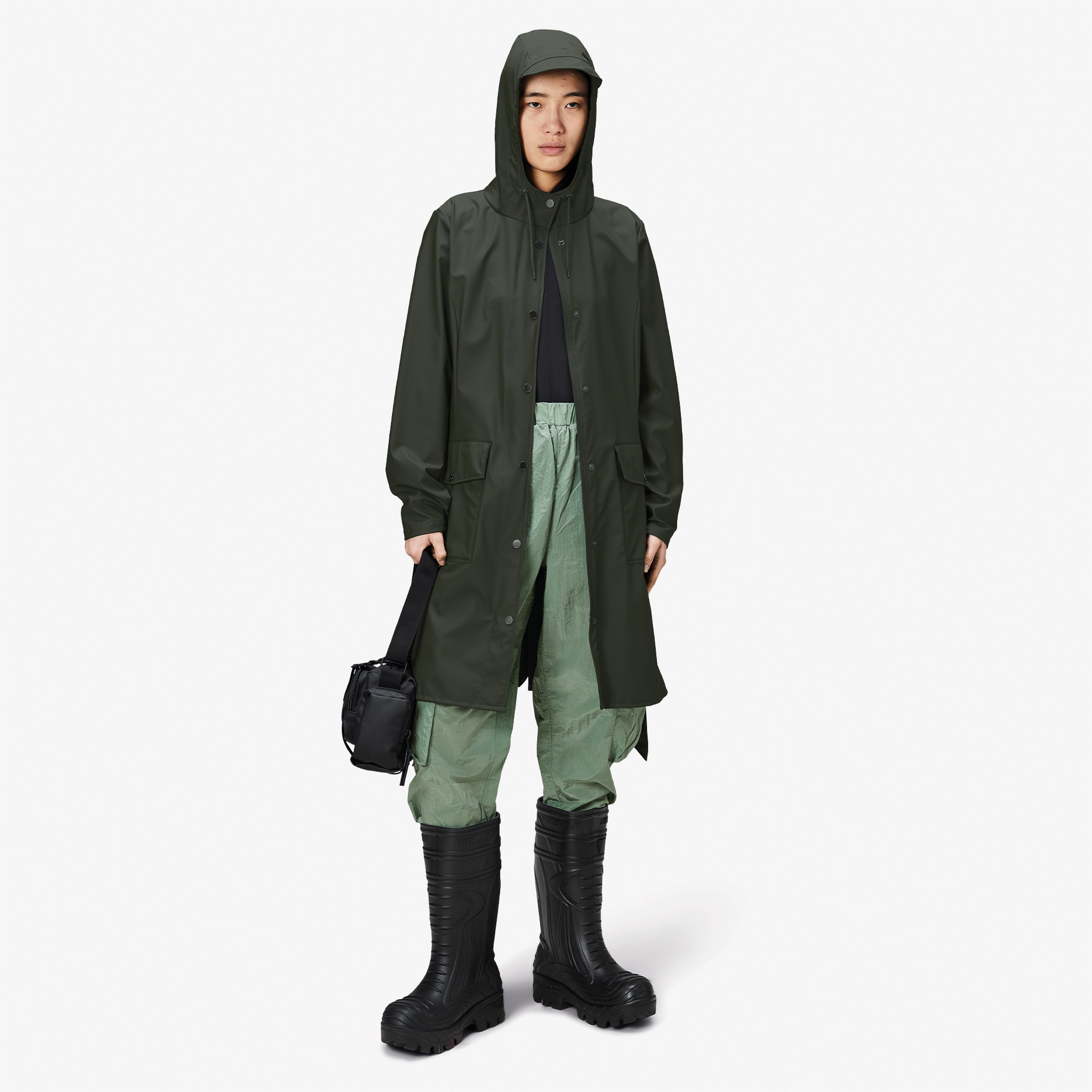 Rains Curve Kadın Yeşil Yağmurluk