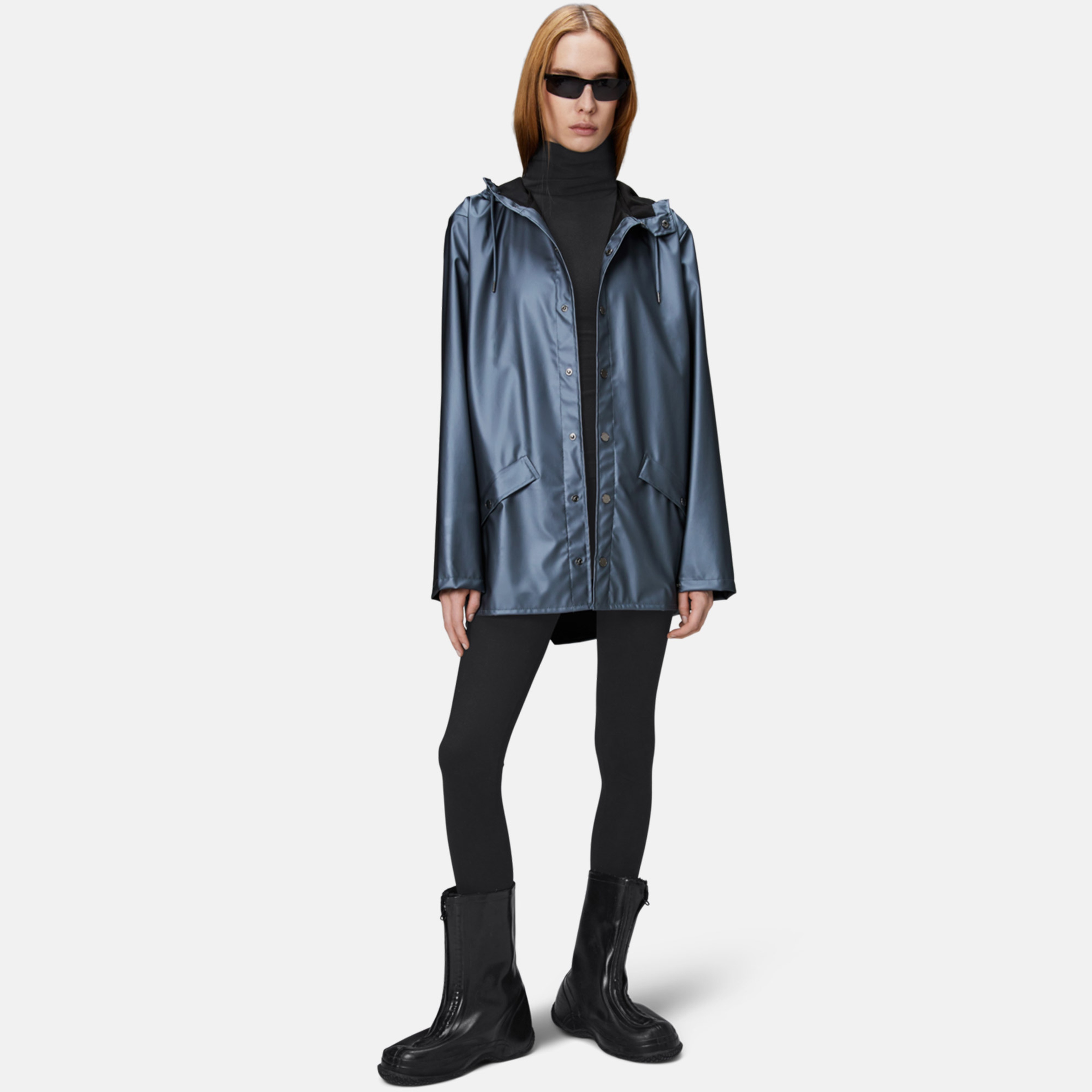 Rains Jacket W3 Unisex Mavi Yağmurluk