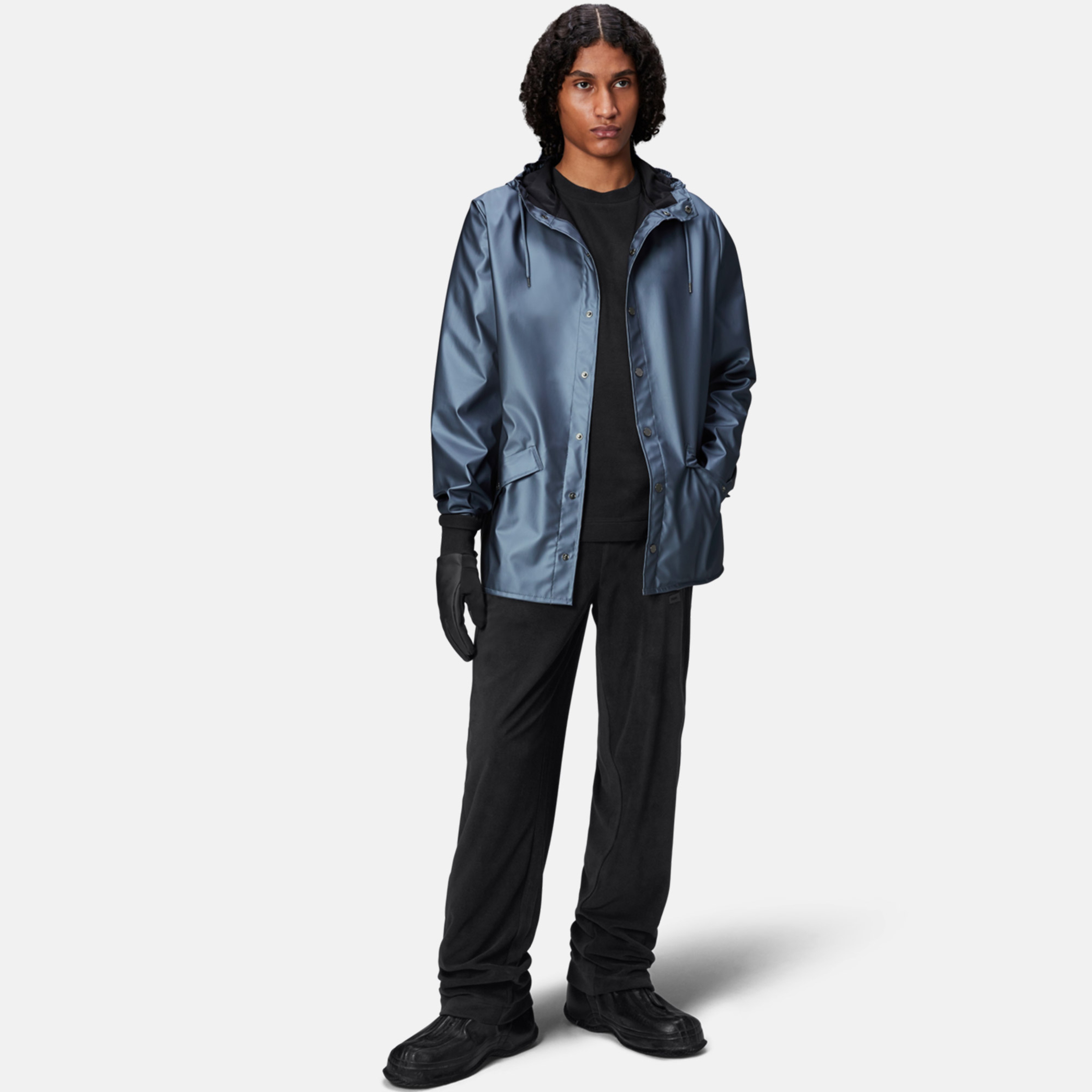 Rains Jacket W3 Unisex Mavi Yağmurluk