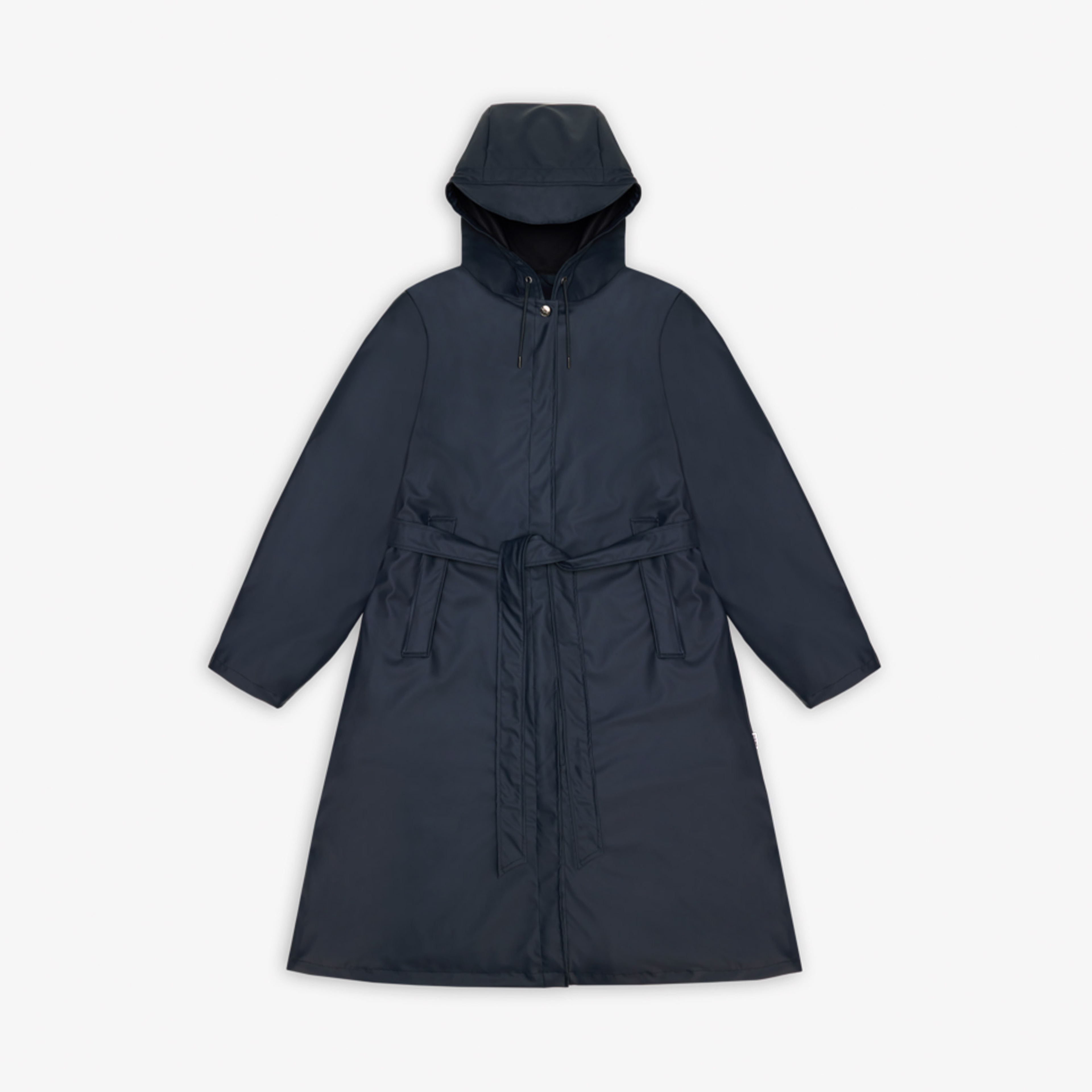 Rains A-Line Longer W3 Kadın Lacivert Yağmurluk