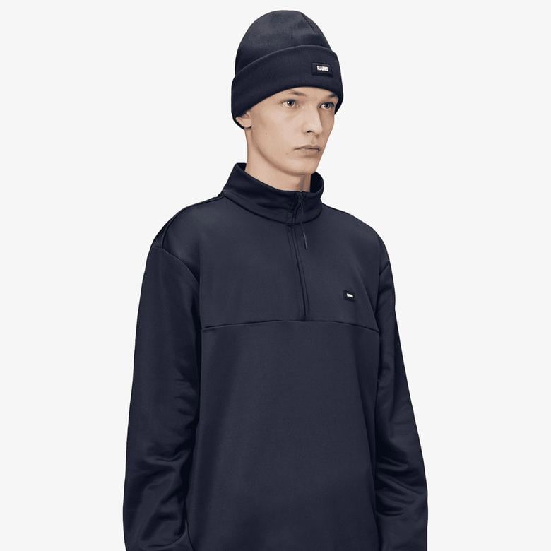 Rains Ribbed Fleece Beanie T1 Unisex Lacivert Bere