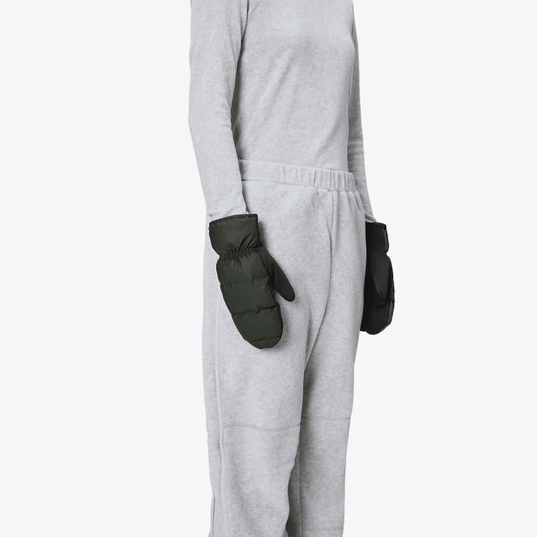 Rains Lohja Puffer Mittens W1T2 Unisex Yeşil Eldiven