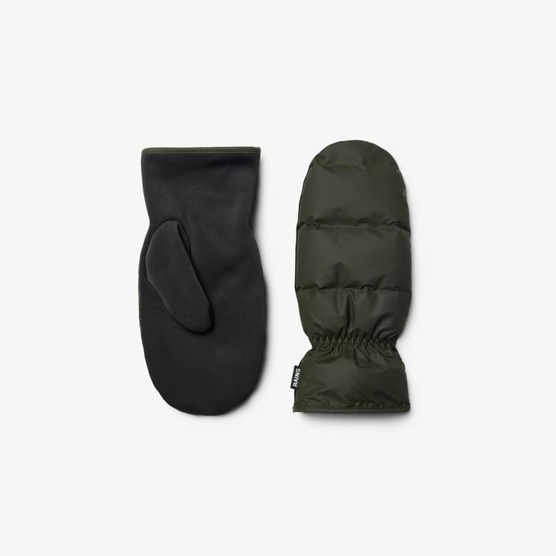 Rains Lohja Puffer Mittens W1T2 Unisex Yeşil Eldiven