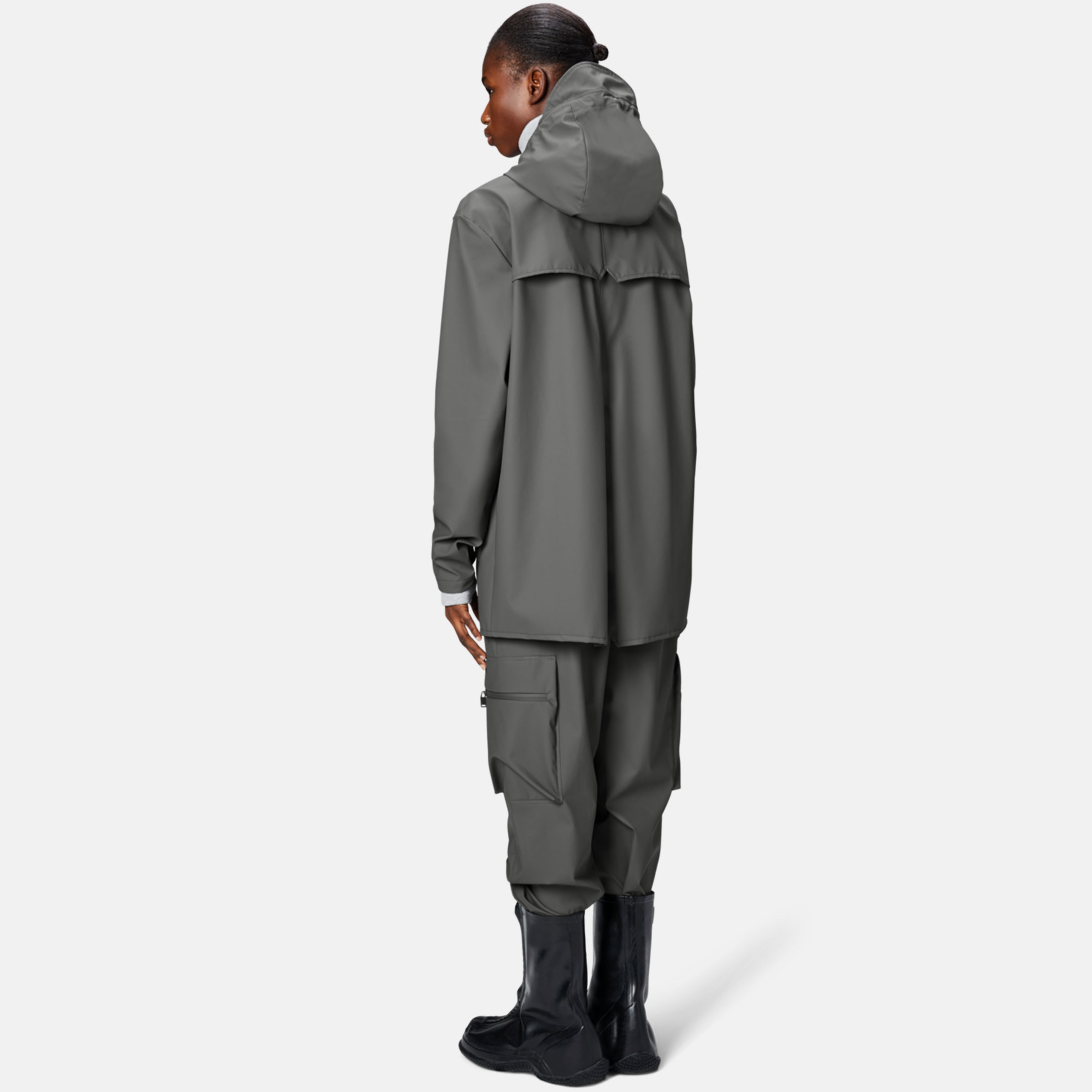 Rains Jacket W3 Unisex Gri Yağmurluk