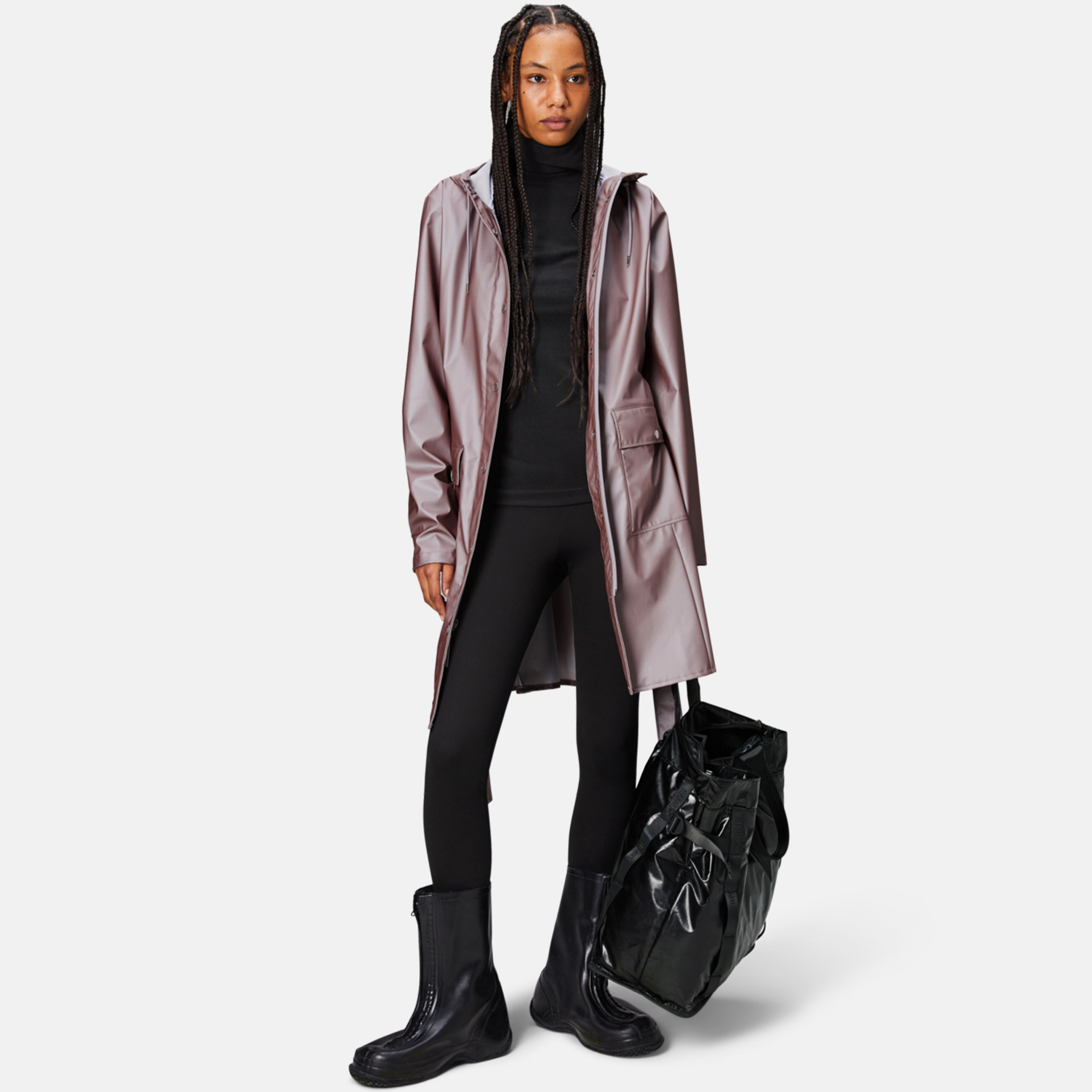 Rains Curve Jacket W3 Kadın Kahverengi Yağmurluk